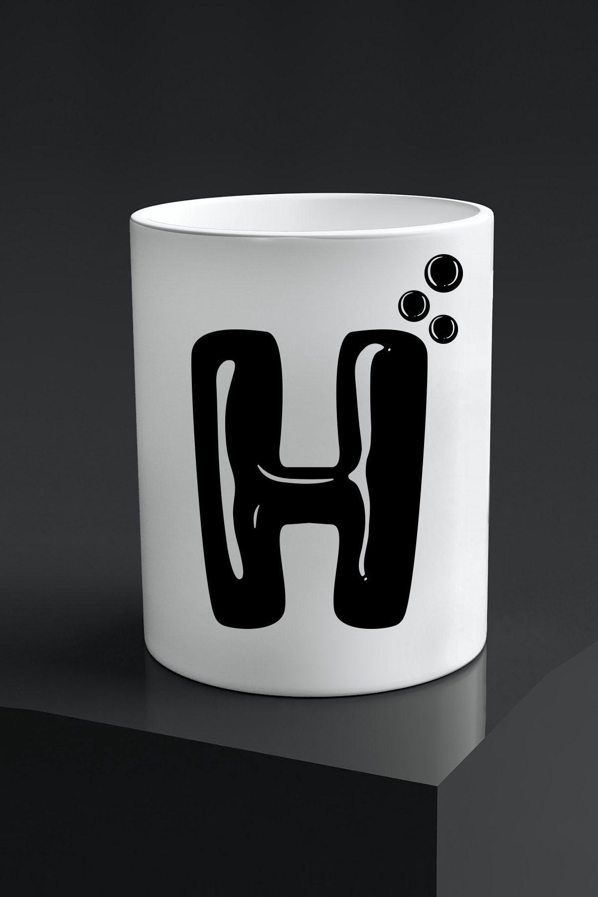 yhfoto H Letter Double Cup Handleless Mug - Espresso Double Turkish Coffee  Cup - Trendyol