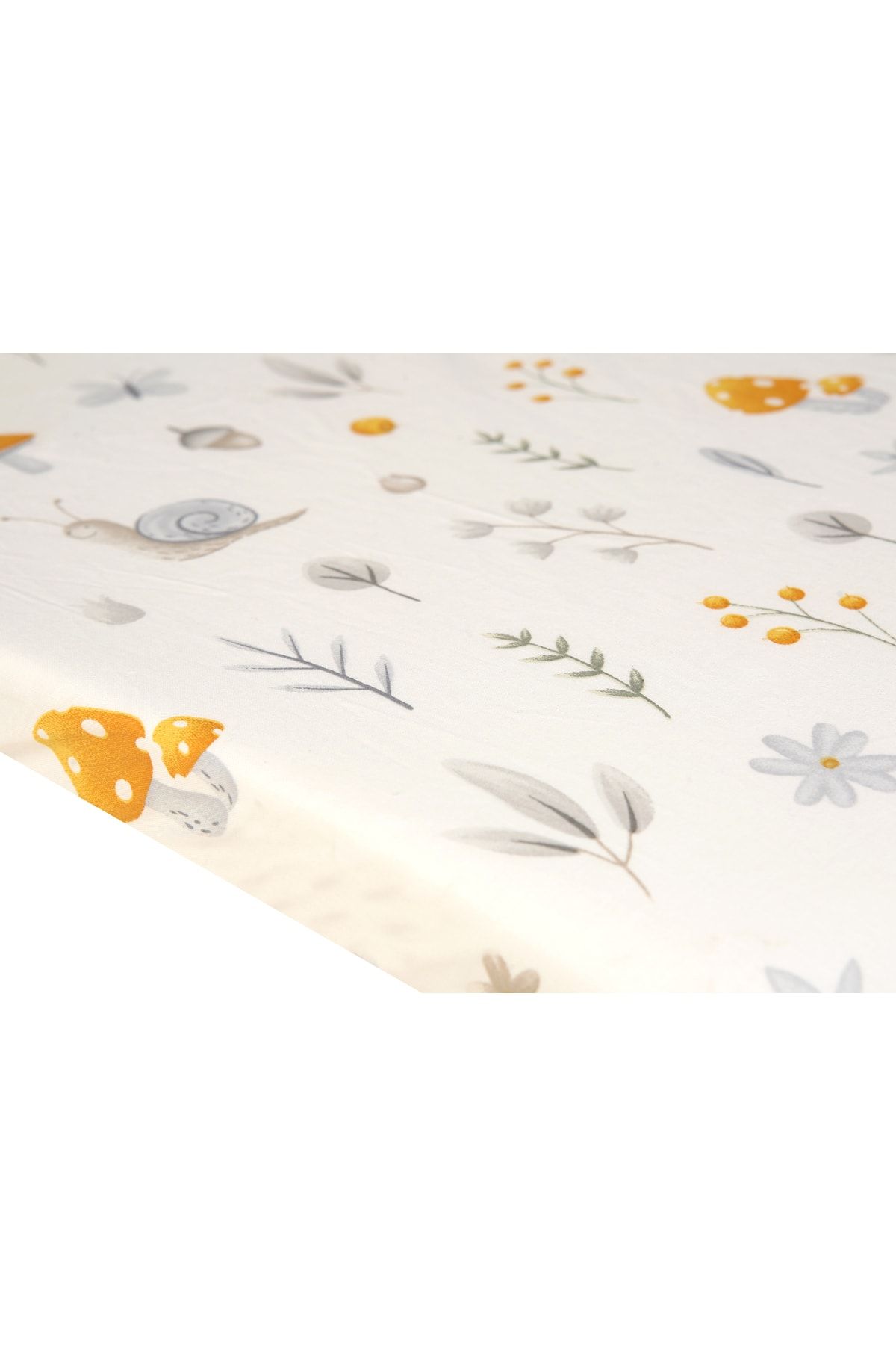 NAB-Mother's Side Crib Sheet with Elastic 2 Different Patterns Rainbow and Snail 60x90 +12 CmSet of 2 6