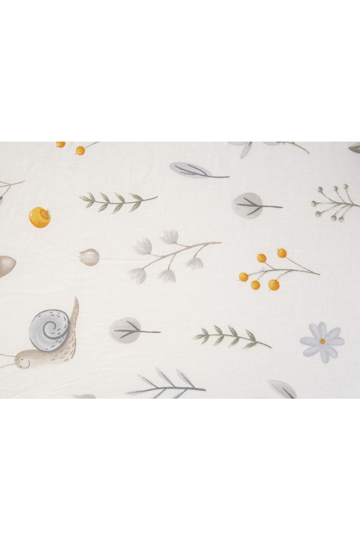 NAB-Mother's Side Crib Sheet with Elastic 2 Different Patterns Rainbow and Snail 60x90 +12 CmSet of 2 7
