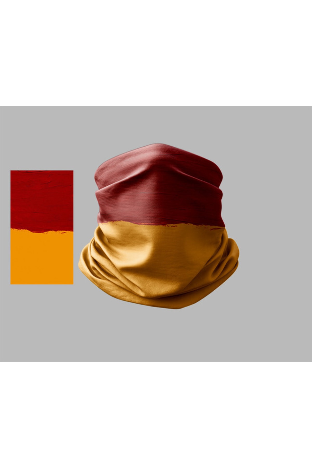 Buffalo Sarı Kırmızı Tasarımlı Motorcu Çok Amaçlı Outdoor Boyunluk Unisex Bandana