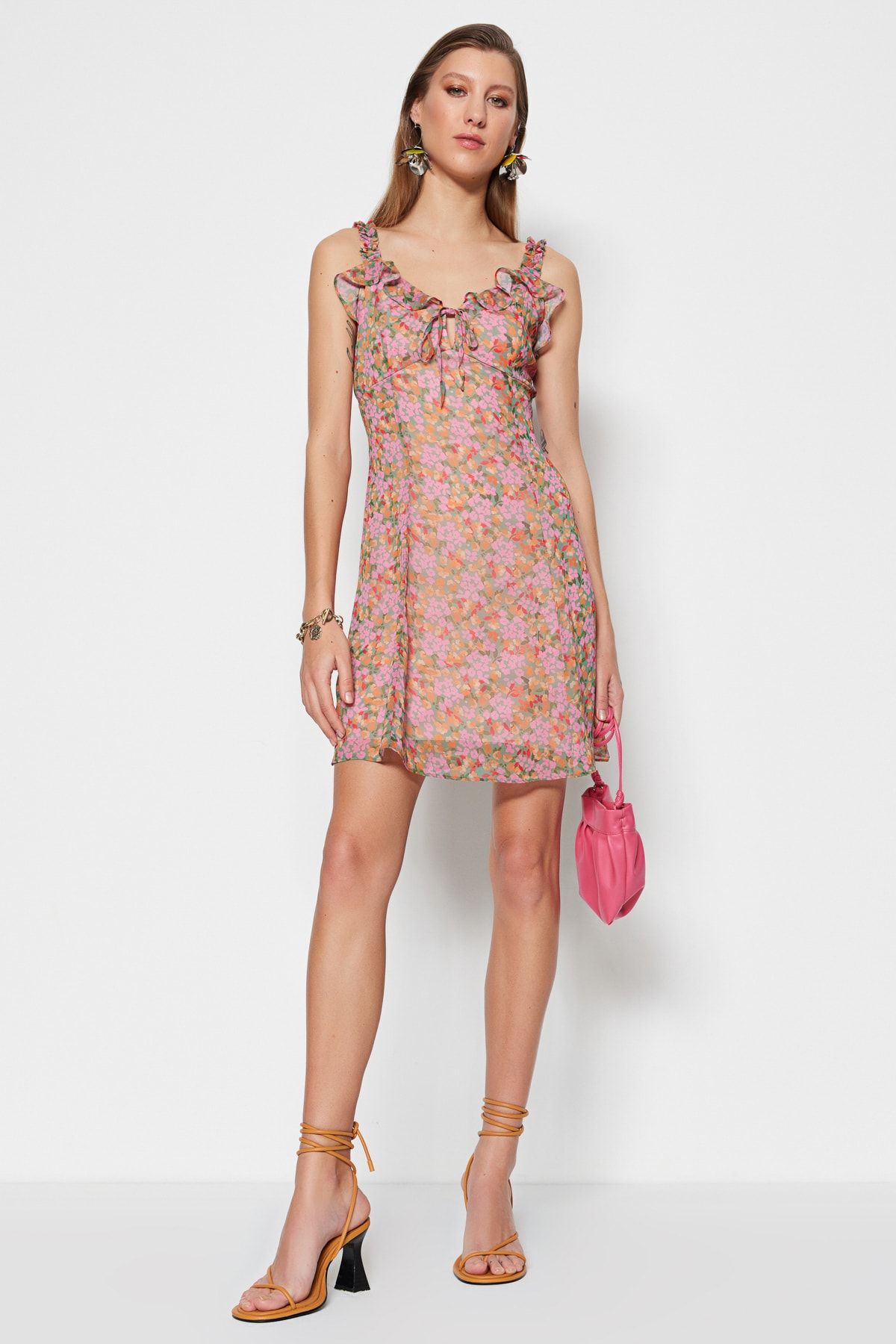 Finders keepers aranciata sales ruffle strap dress