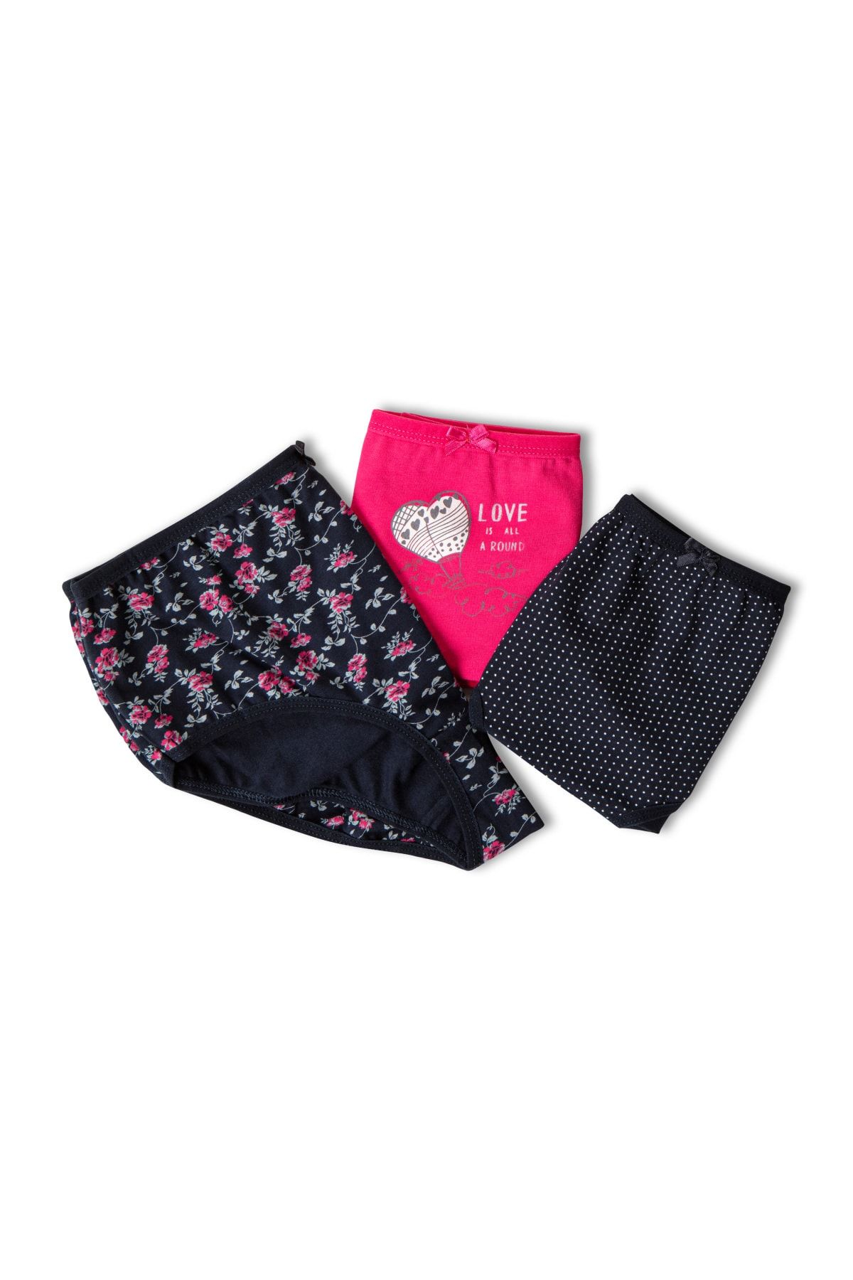 HNX-3-Piece Cotton Patterned High Waist Plus Size Panties 6