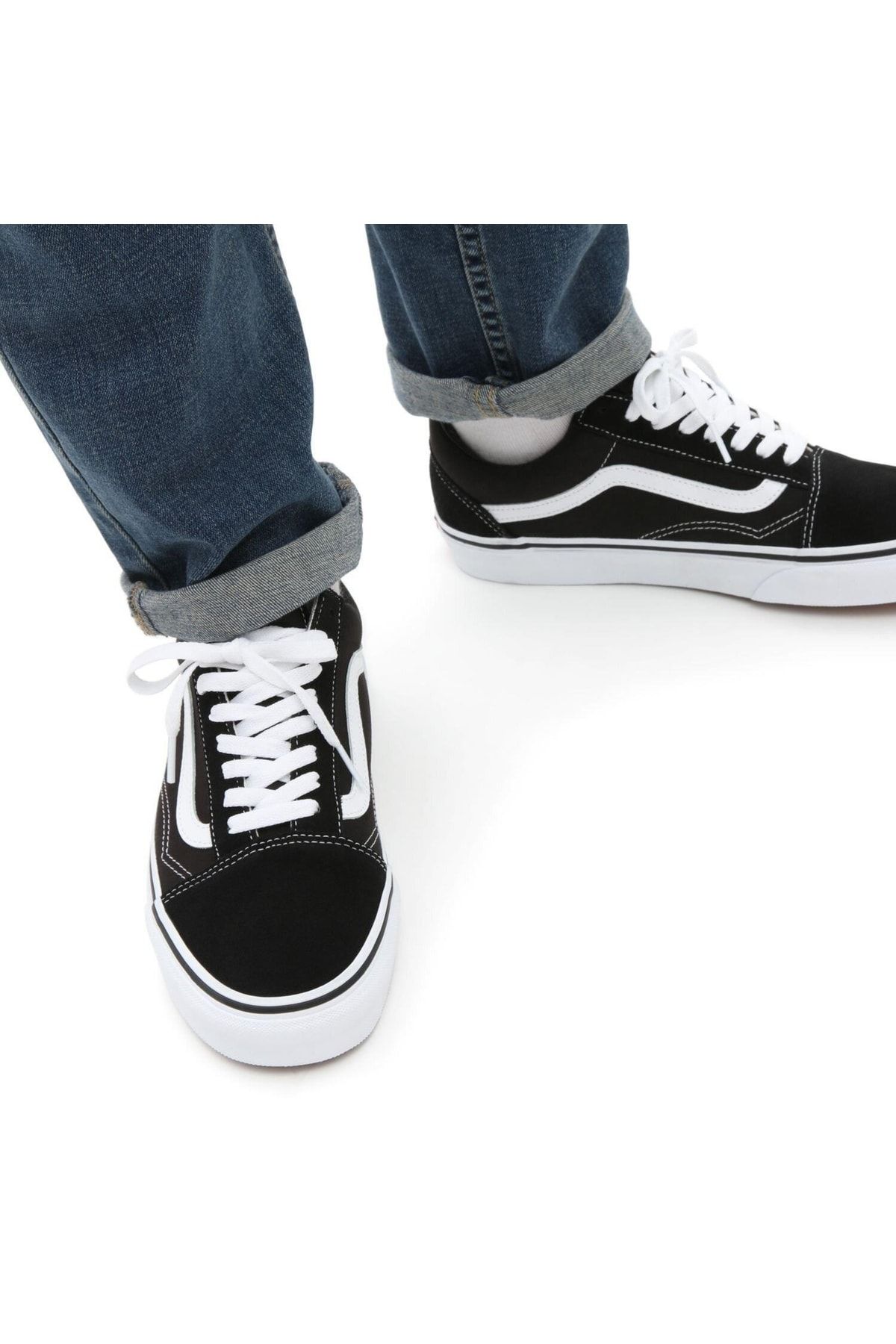 کفش های کلاسیک سفید مردانه و زنانه UA قدیمی SKOL VN000D3HY281 اورجینال Vans