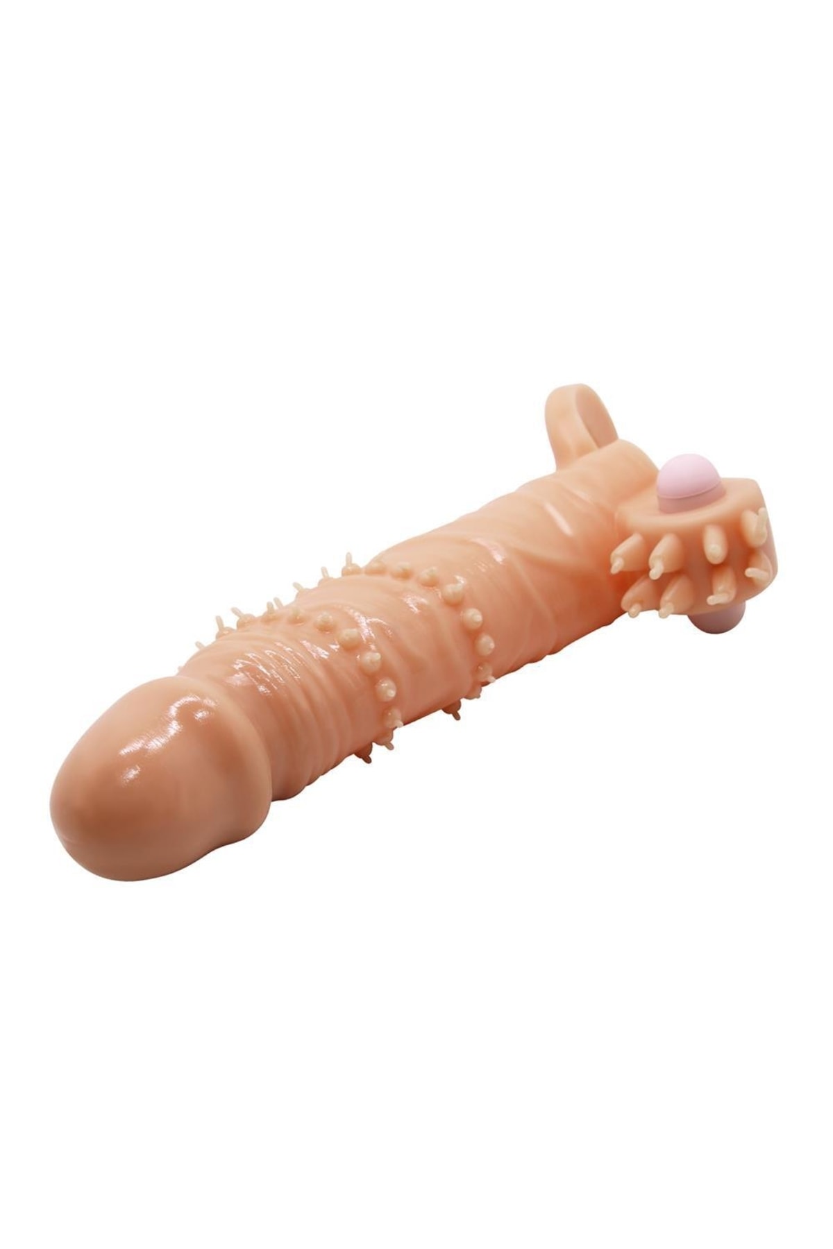 4 Cm Dolgu Uzatmalı Titreşimli Penis Kılıfı Prezervatif Vibratör - Connor 2