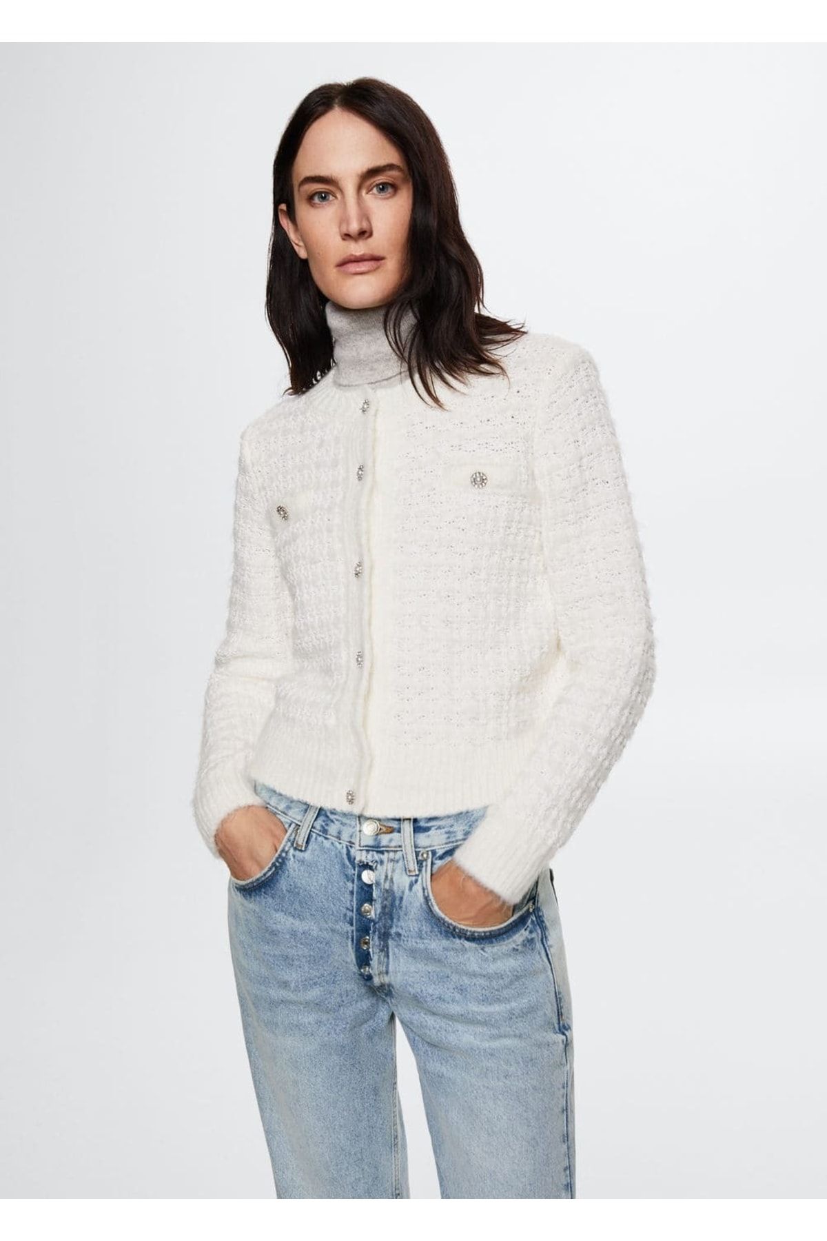 Düz Kesim Crop Jean