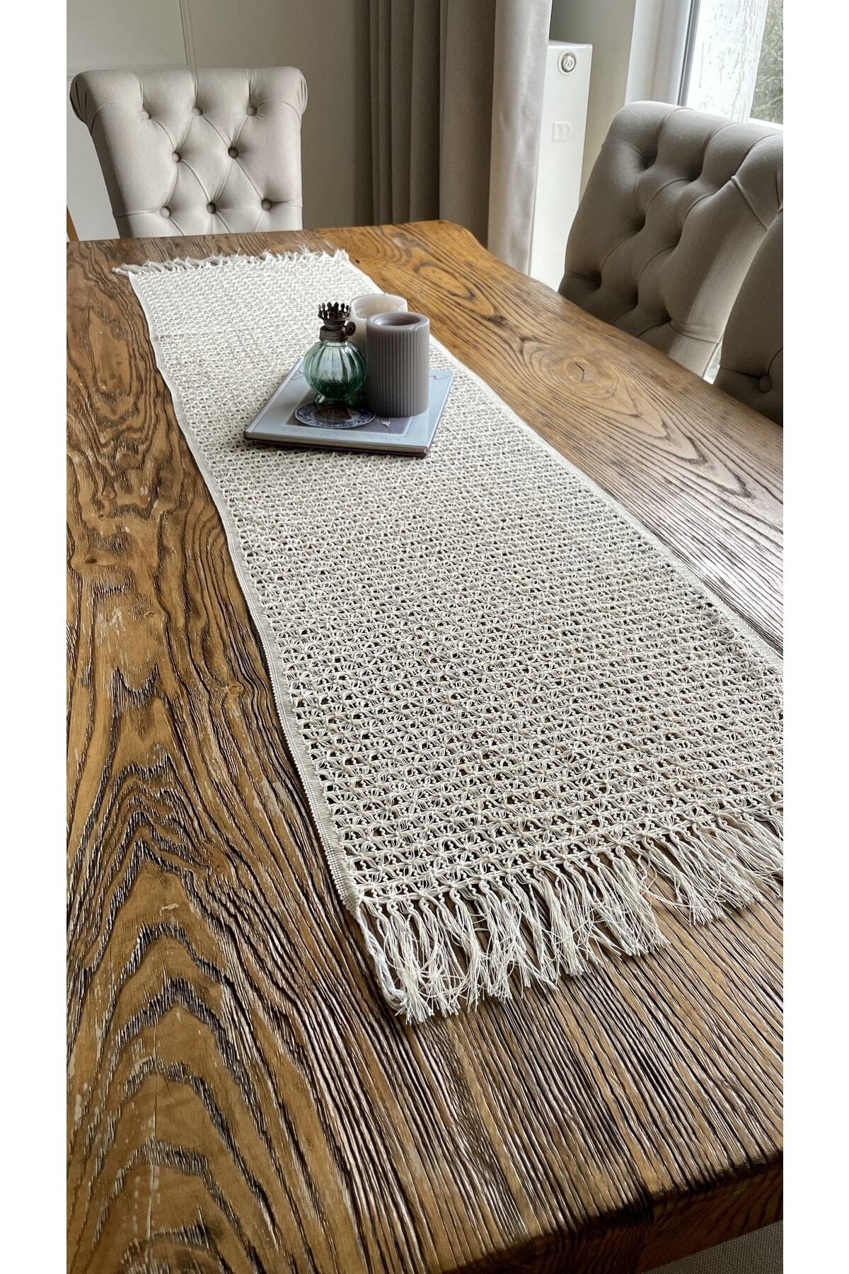 Decamor home-البوهيمي محبوك الدانتيل شرابة عداء إكرو 6