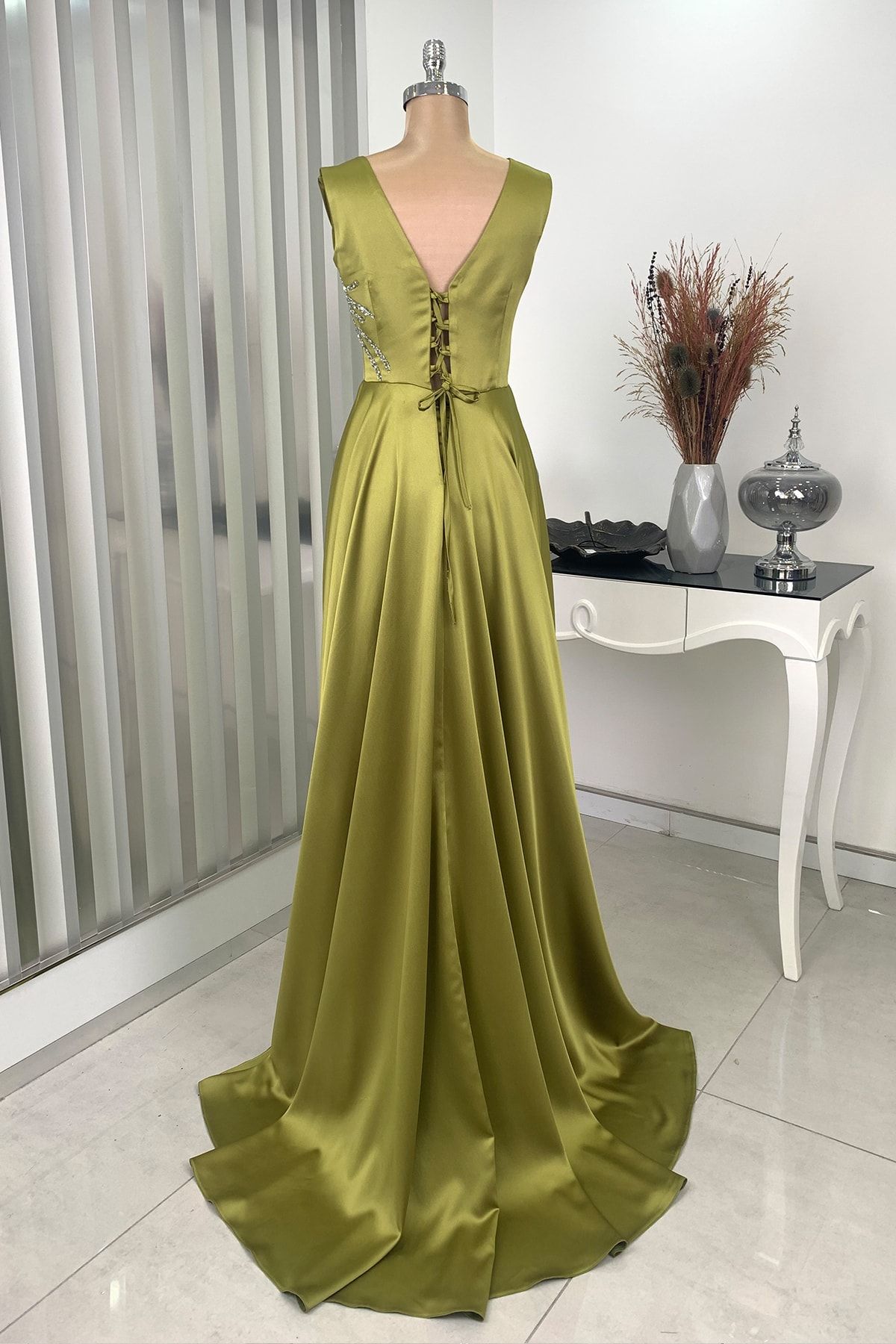 Olive green and black prom new arrivals dresses