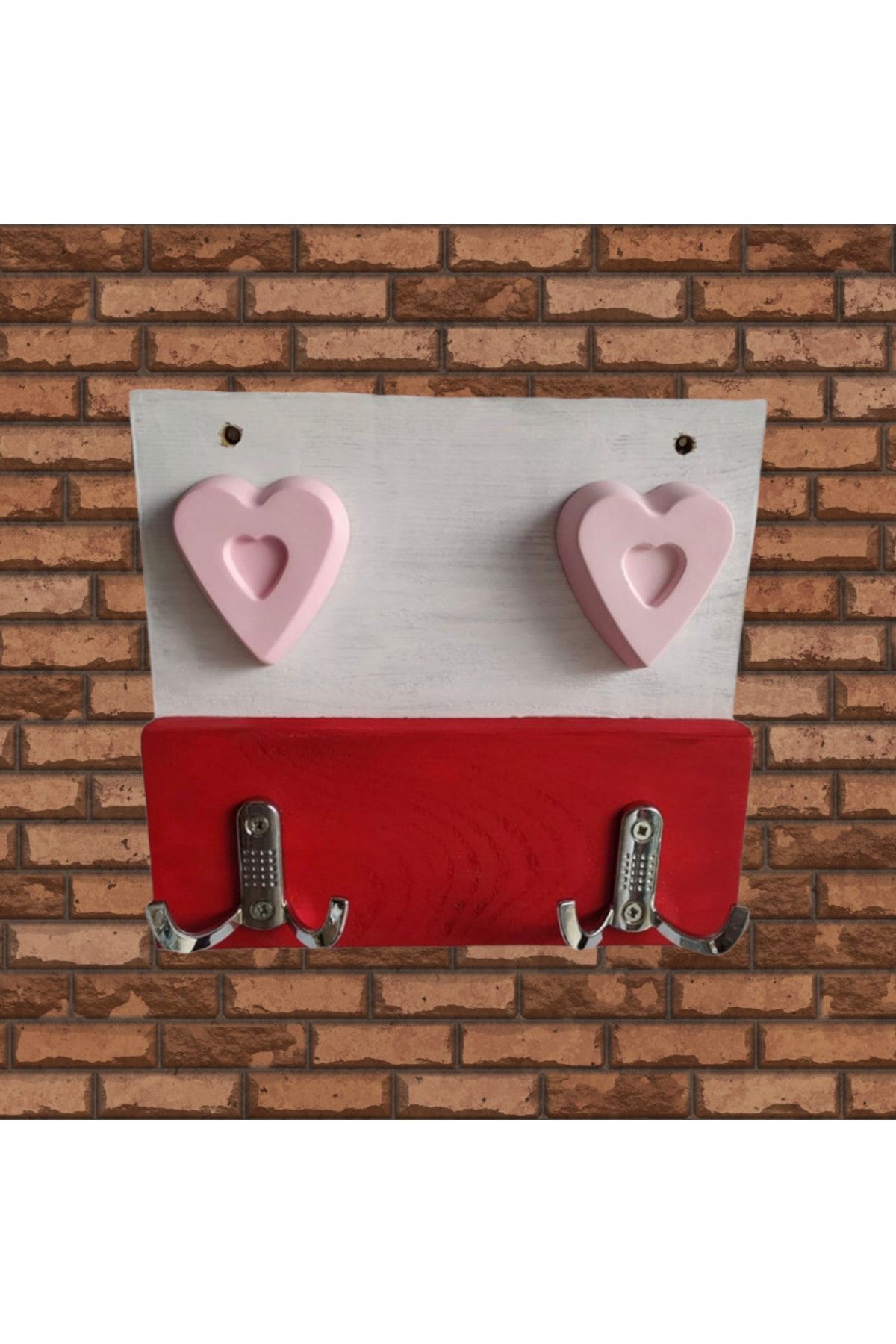 Bahat Raft Pentru Haine Heart Wall Umeraș Pentru Haine Cu Cârlig Cromat M3 - One Size