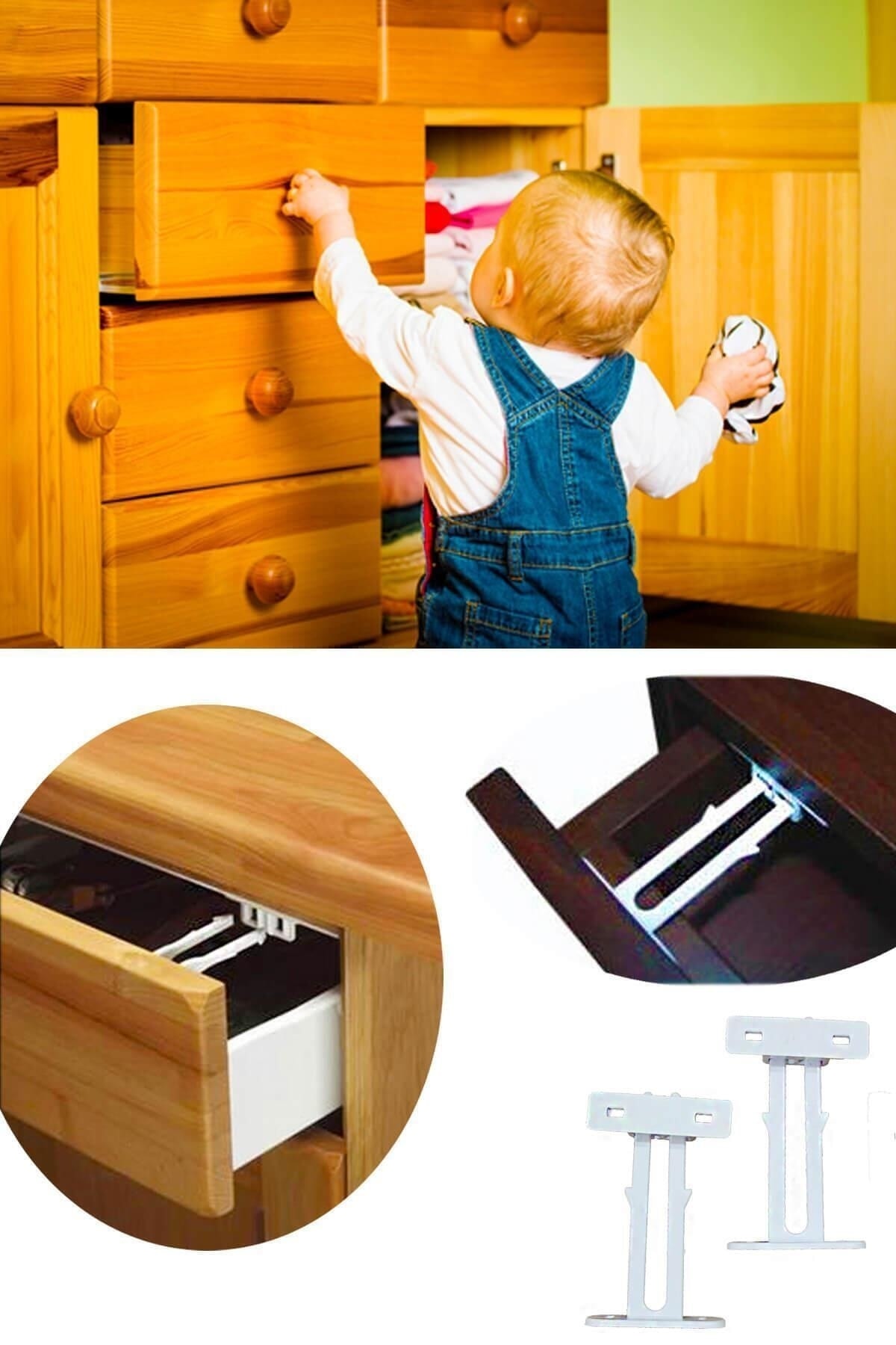 Hayveys 2'li Çok Amaçlı Çekmece Güvenlik Kilidi ( K-43 )