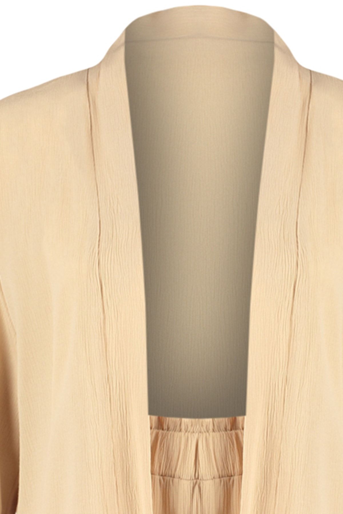 Trendyol Collection-Beigefarbenes Strand-Set mit Kimono und Shorts – TBESS23AU00089 8