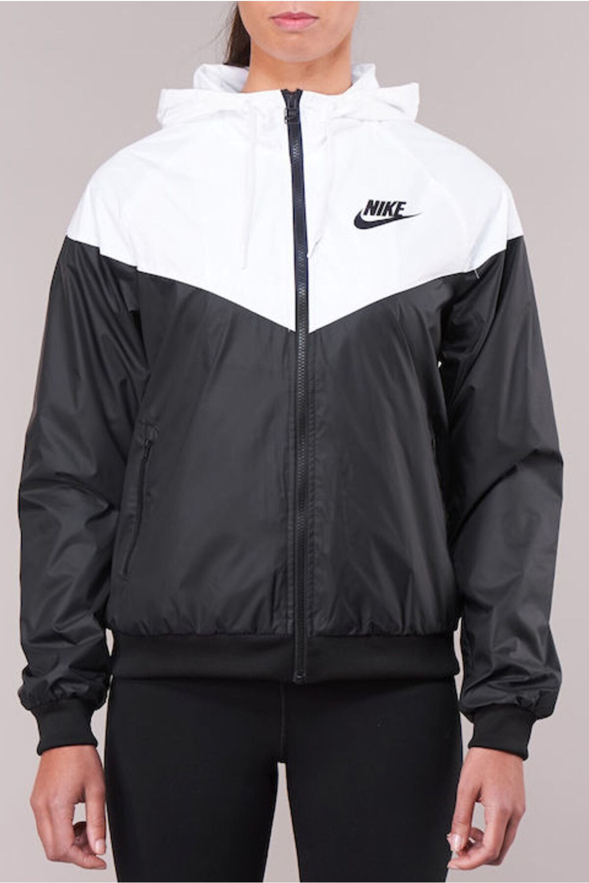 Black grey and white nike jacket sales