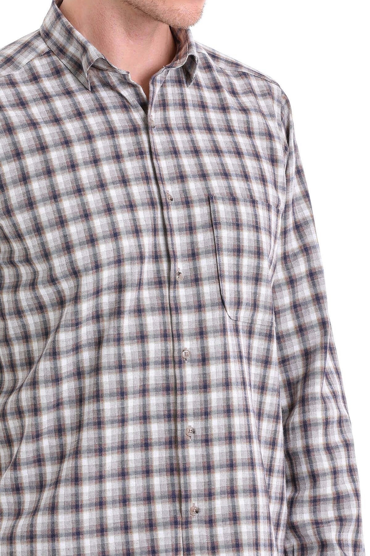 پیراهن مردانه بژ حاتم اوغلو | 23D190000012 اورجینال - تصویر 5