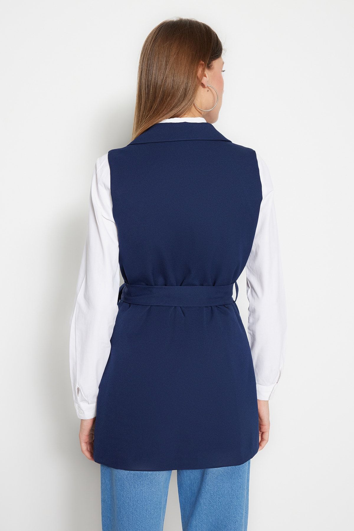 Trendyol Modest Weste Dunkelblau Basic NA7509