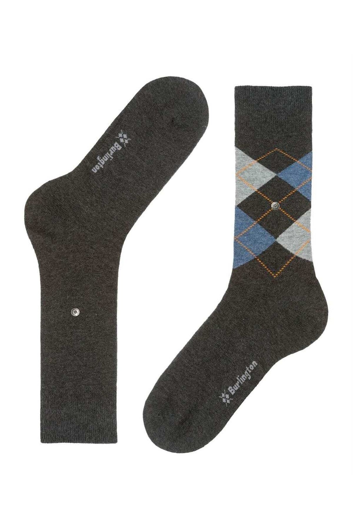 Burlington-Herren Socken Everyday 2er Pack - Rautenmuster, Uni, Onesize, 40-46 2