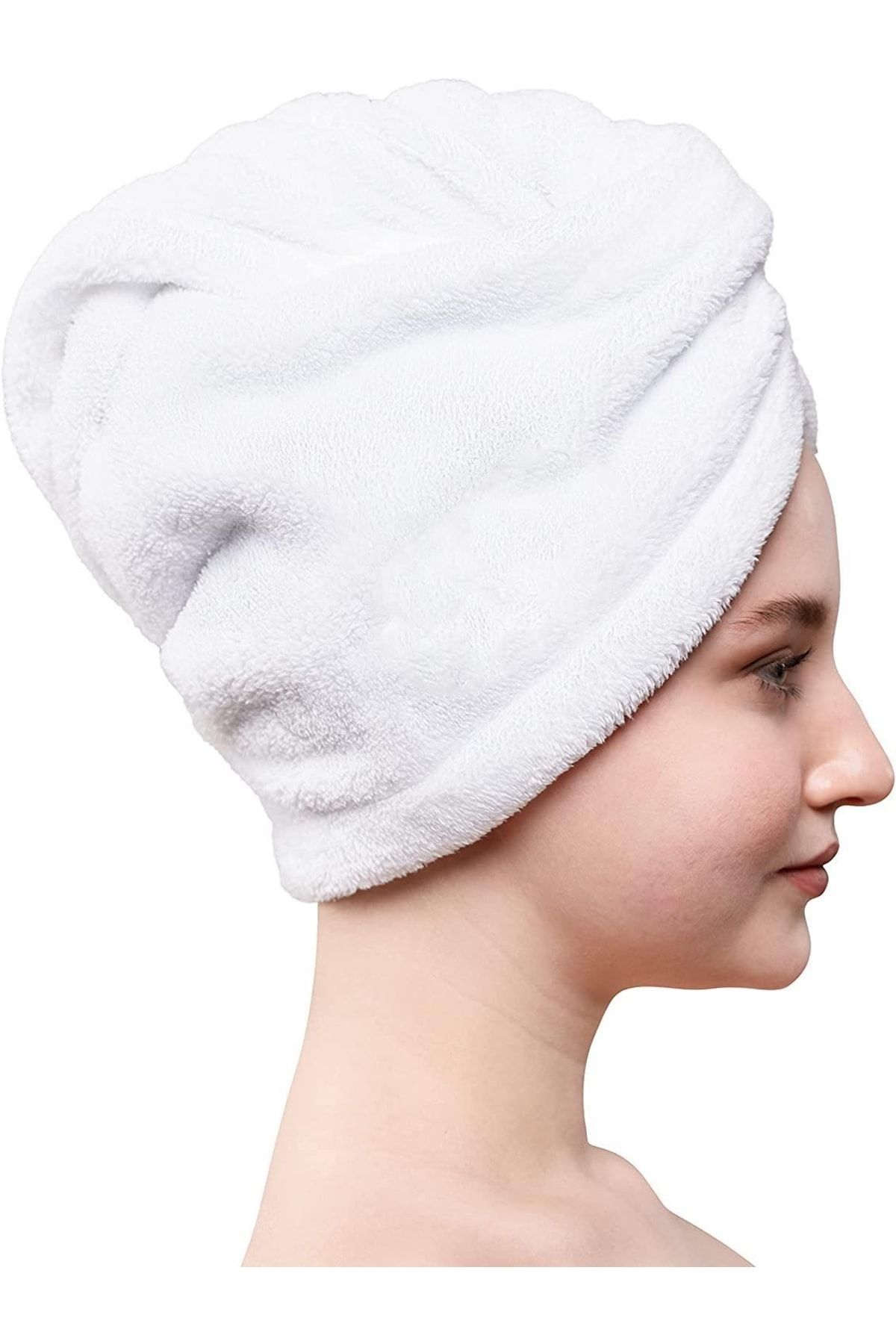 White microfiber on sale hair towel