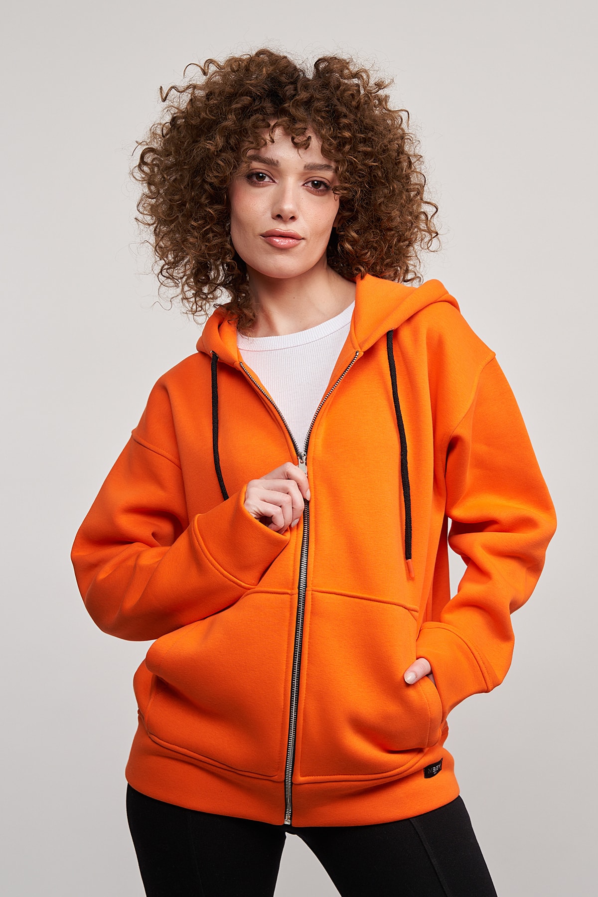 MBEY1989  Mbey Full Fermuarlı Kapüşonlu Sweatshırt - Görsel 2