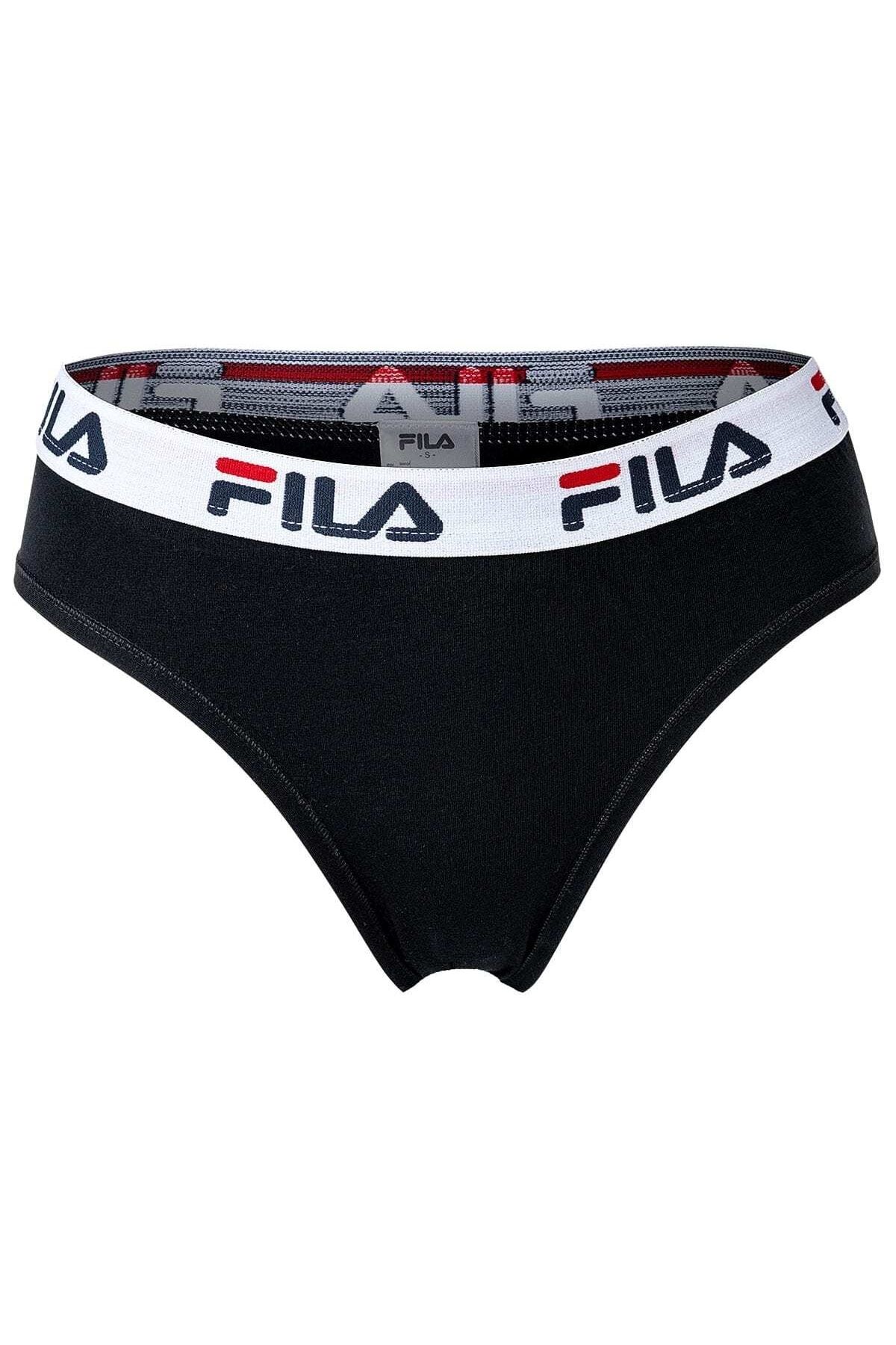 FILA-Damen Slip - 4er Pack Briefs, Logo-Bund, Cotton Stretch, einfarbig 4