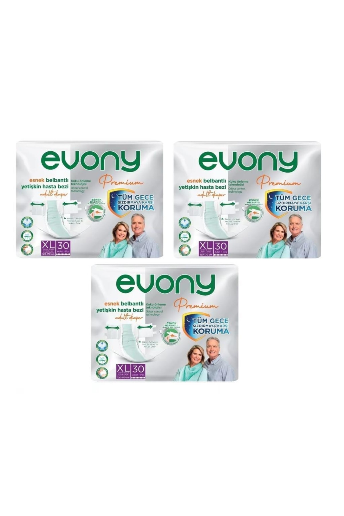 Evony Premium Belbantlı Extra Large Xl Hasta Bezi 90 Adet