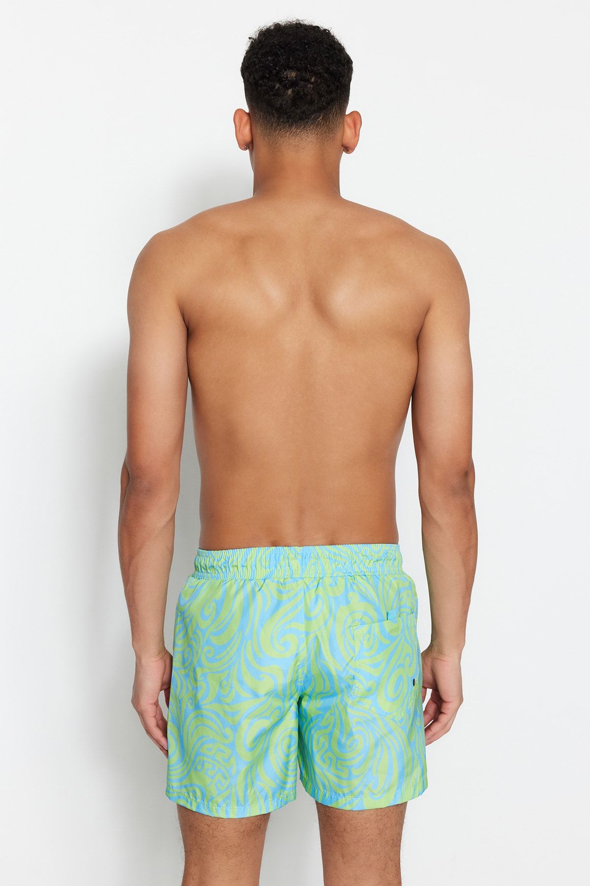 Trendyol Collection-Standard-Marmorierungsmuster-Meeresshorts in mehreren Farben - TMNSS23DS00003 5