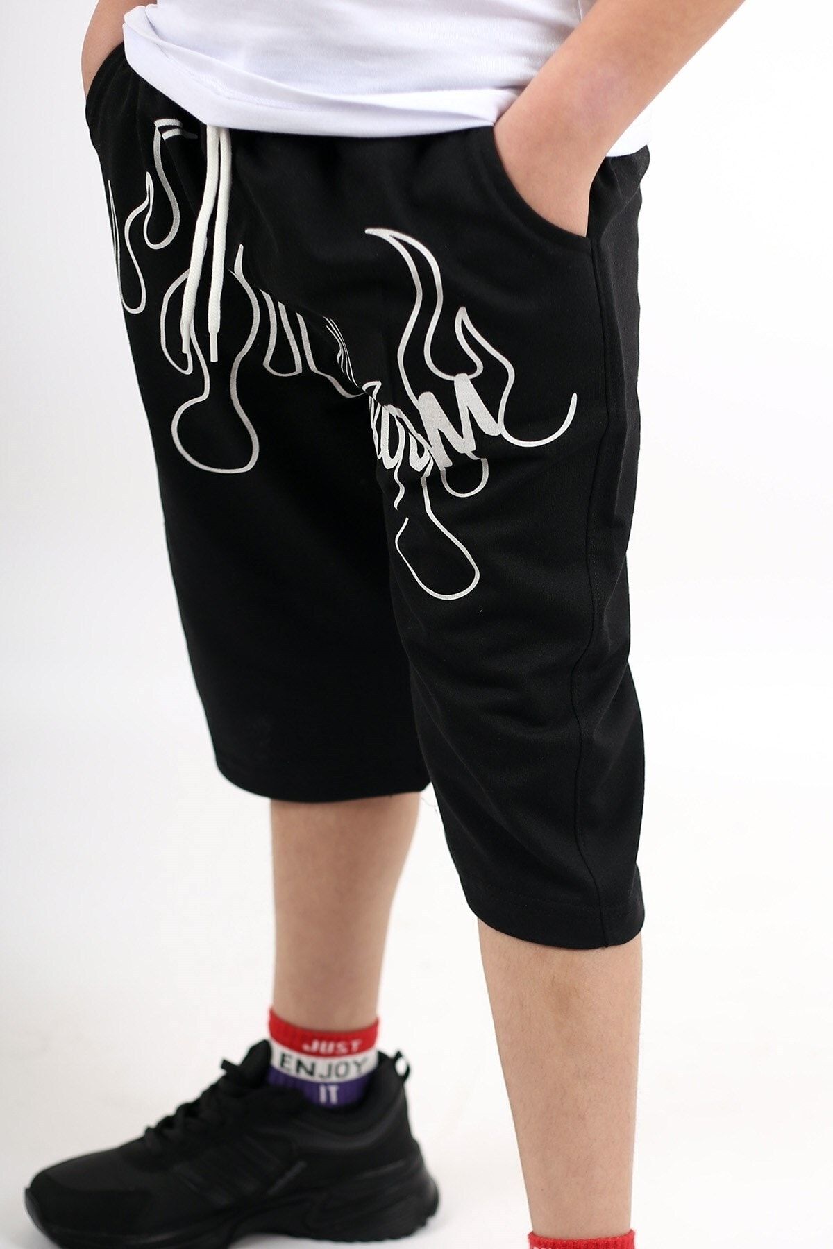 iggo Kids Boom Flame Printed Pocket Cotton Boy s Combed Cotton
