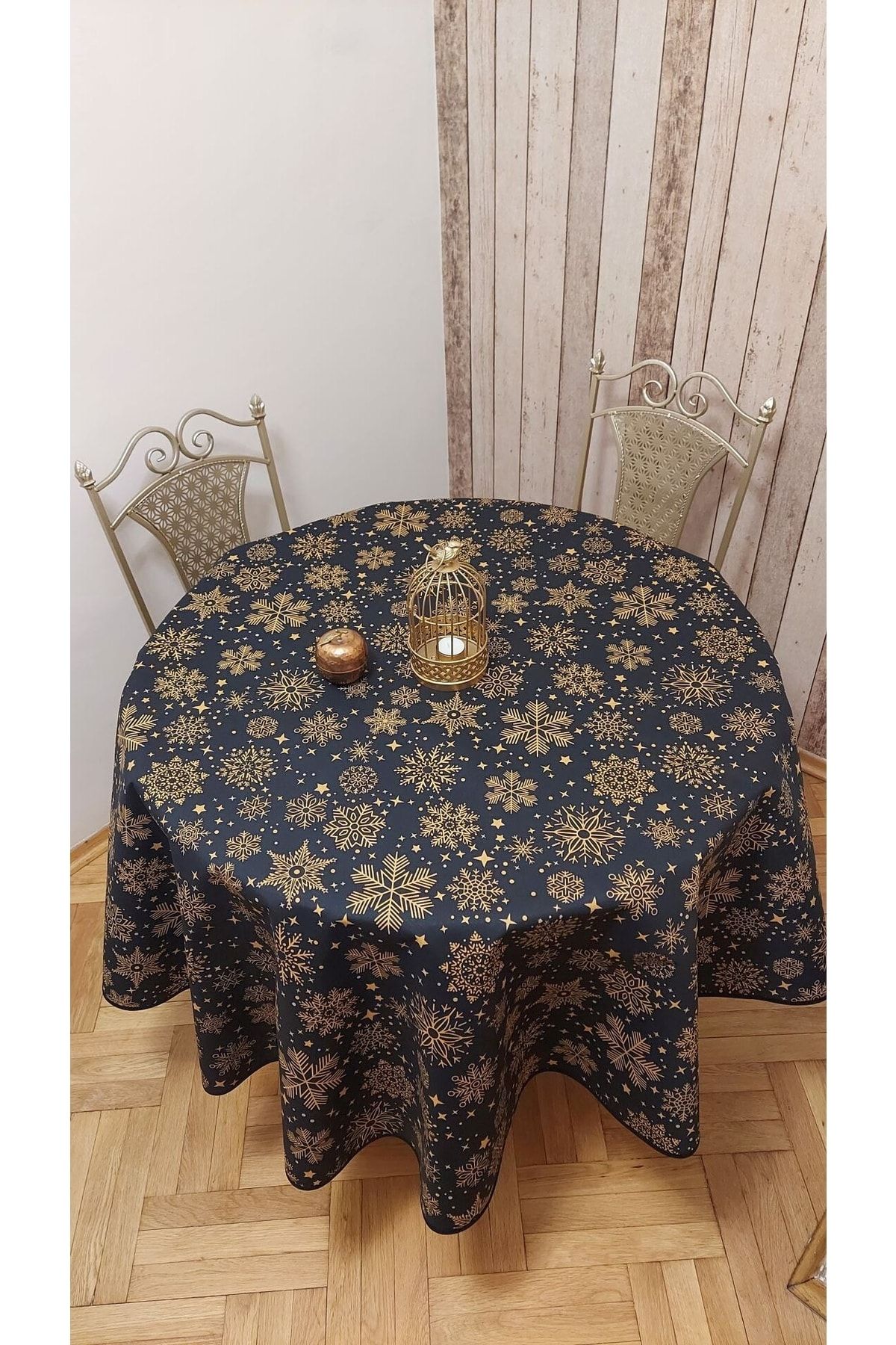 gonk-Round Christmas Patterned Duck (LIQUID PUSHER, SPOT-PROOF) Fabric, Table Cloth 5