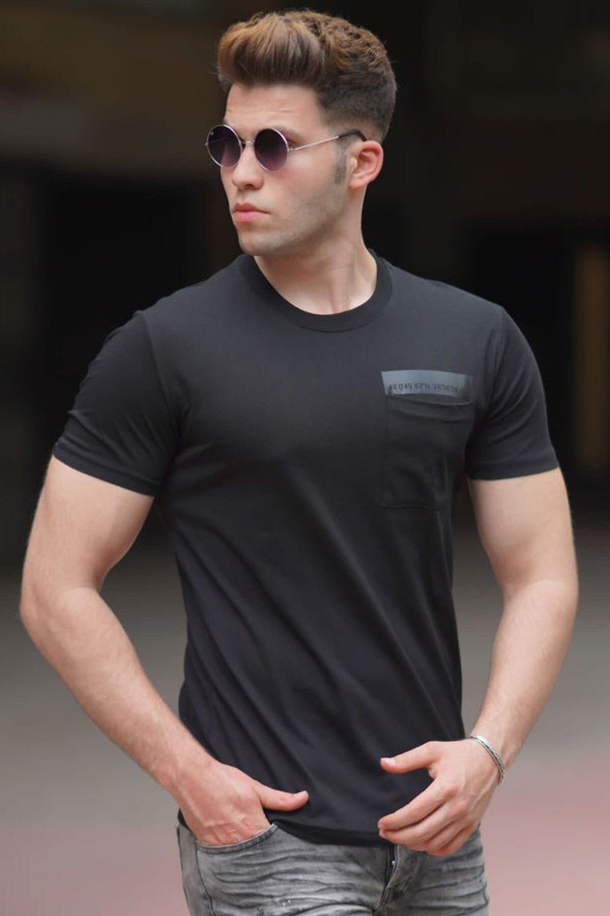 Madmext T-Shirt Schwarz Regular Fit Fast ausverkauft