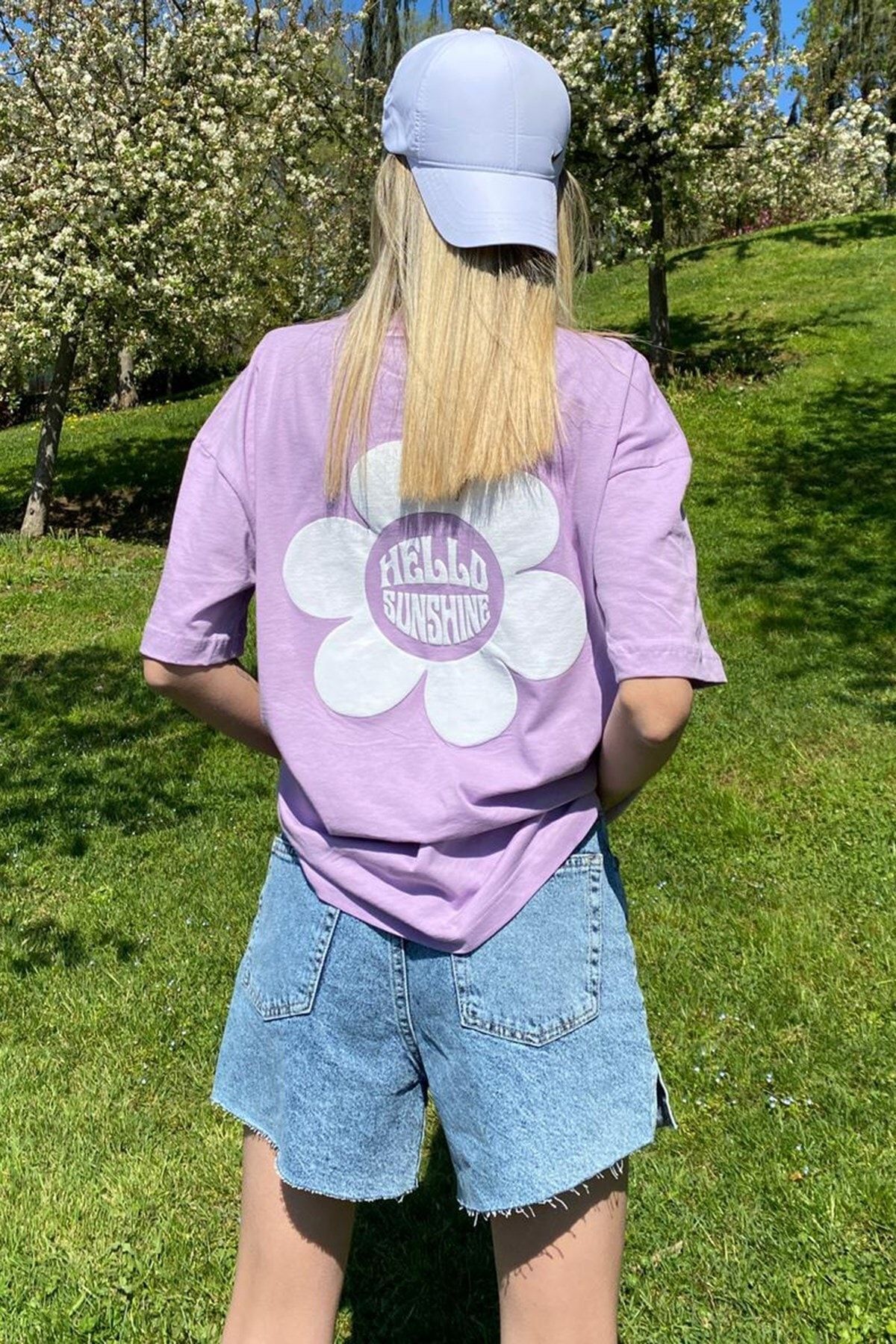 Madmext T-Shirt Lila Oversized