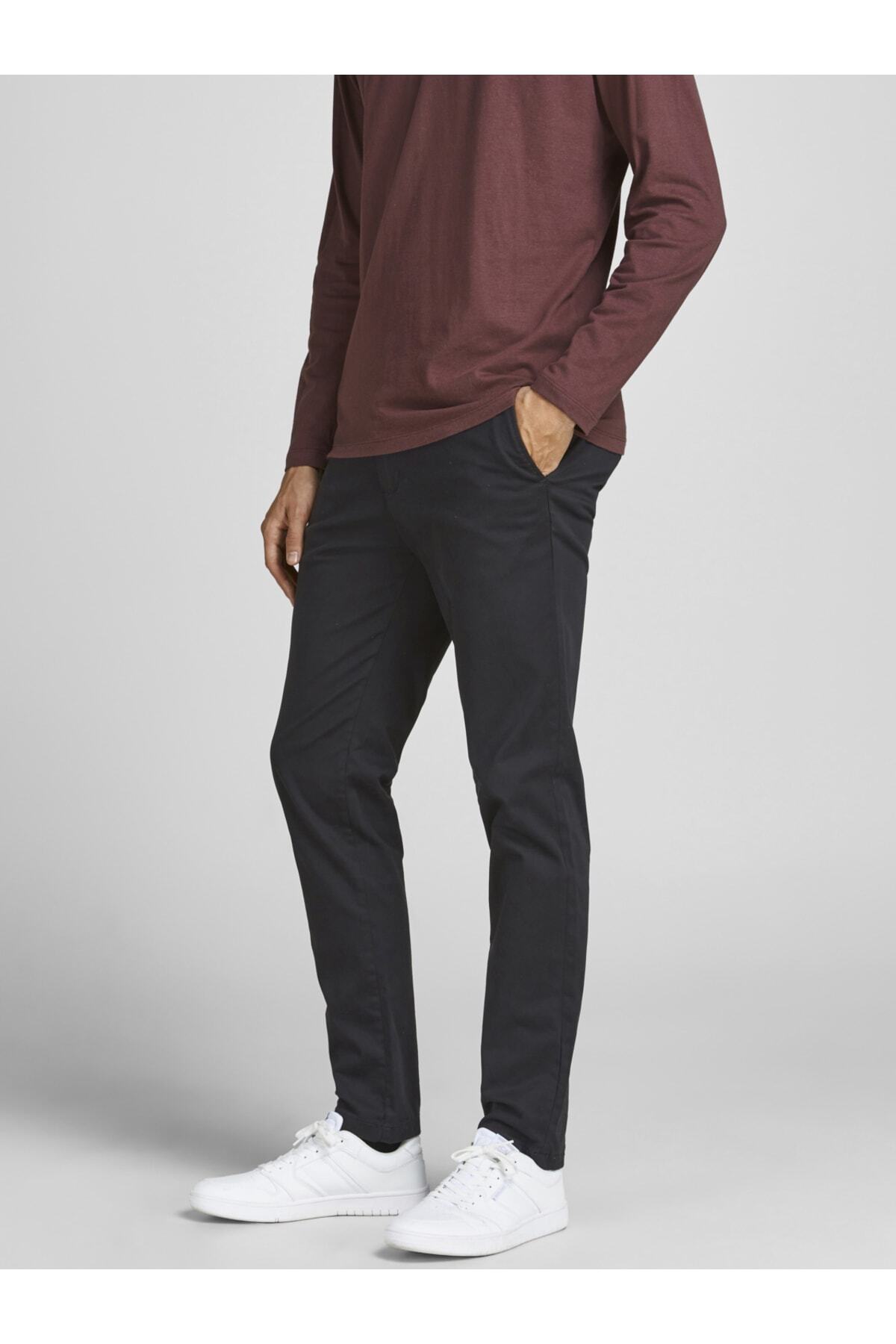 JACK & JONES Marco Bowie Pantaloni Chino Uomo – Vestibilità Slim, Cotone Resistente, Chiusura Con Cerniera