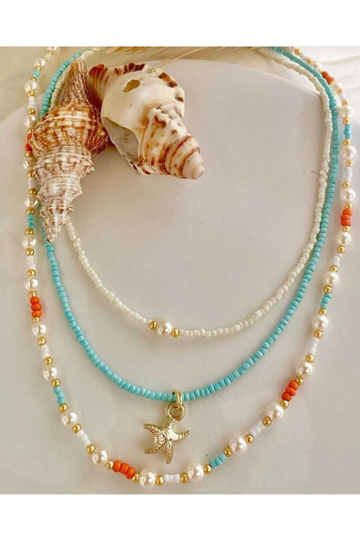 Shell bead sales necklace