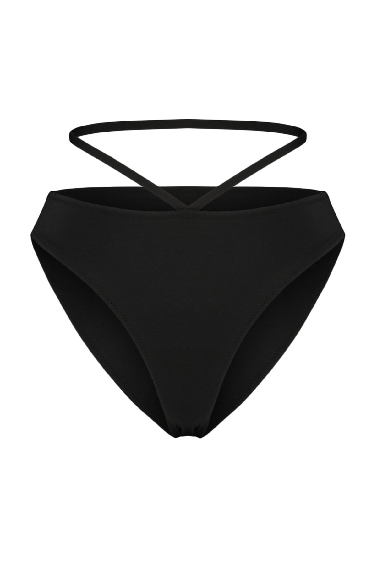 Trendyol Collection-Black Piped Regular Leg Bikini Bottom TBESS23BA00289 7