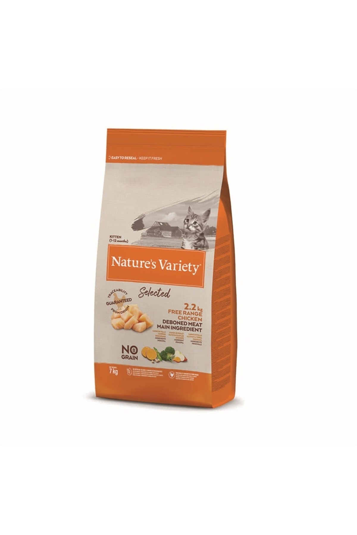 NATURES VARİETY Nature's Variety No Grain Serbest Gezen Tavuklu Tahılsız Yavru Kedi Maması 7 Kg