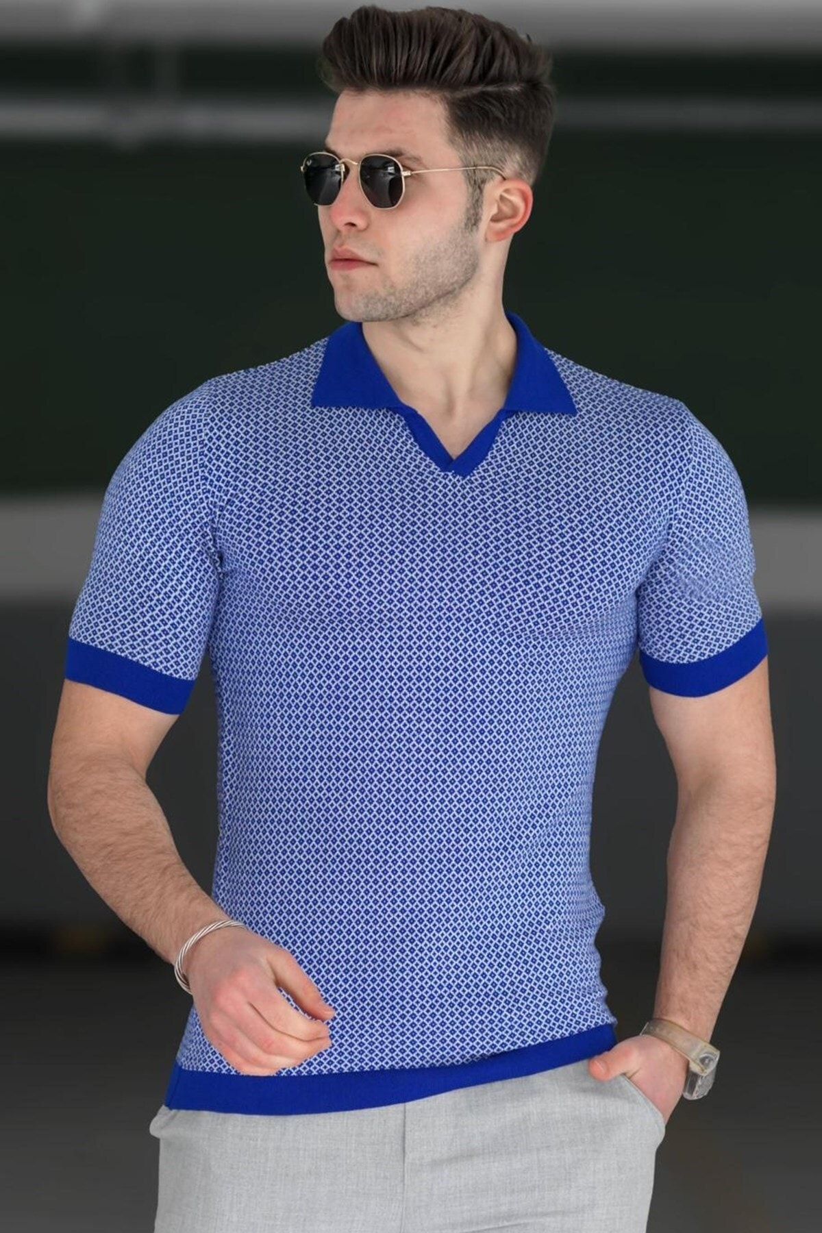 Madmext Poloshirt Dunkelblau Regular Fit Fast ausverkauft