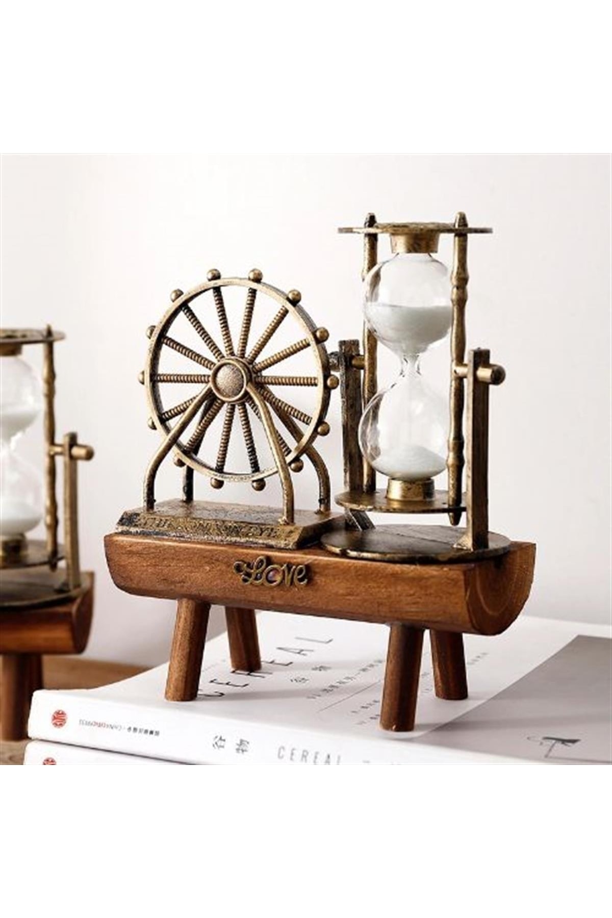 gifttime Kişiye Özel Dönme Dolap Dekoratif Kum Saati