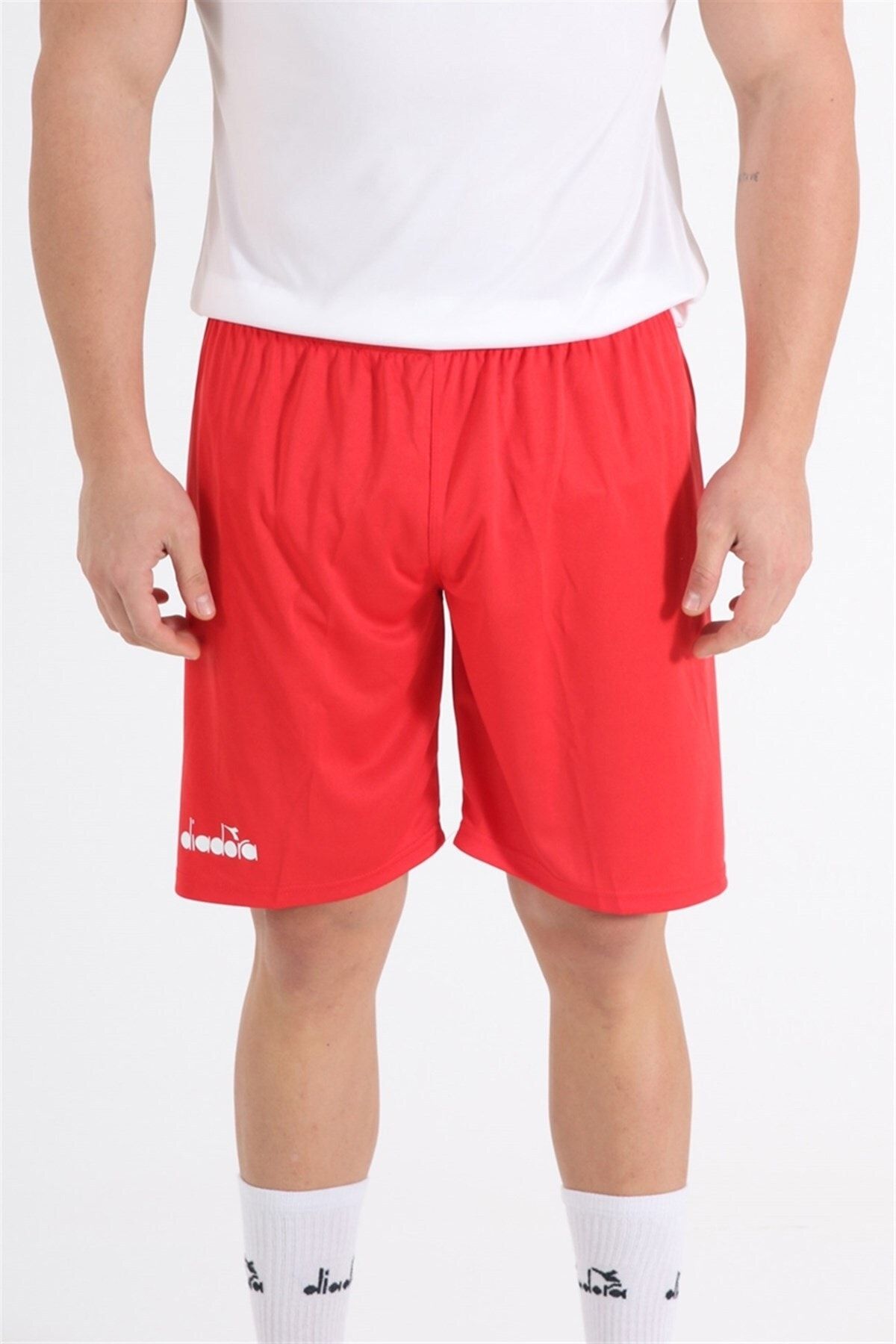 Diadora-Plain Red Training - Sports Shorts - Ddant-sort 2