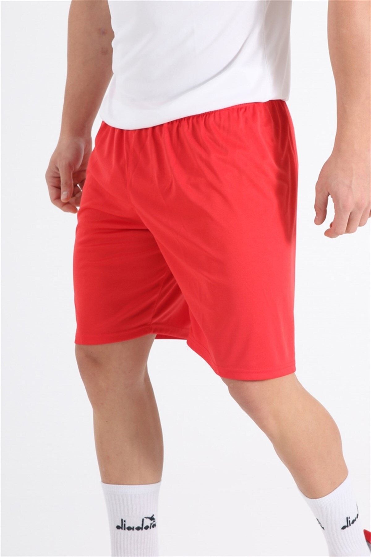 Diadora-Plain Red Training - Sports Shorts - Ddant-sort 3