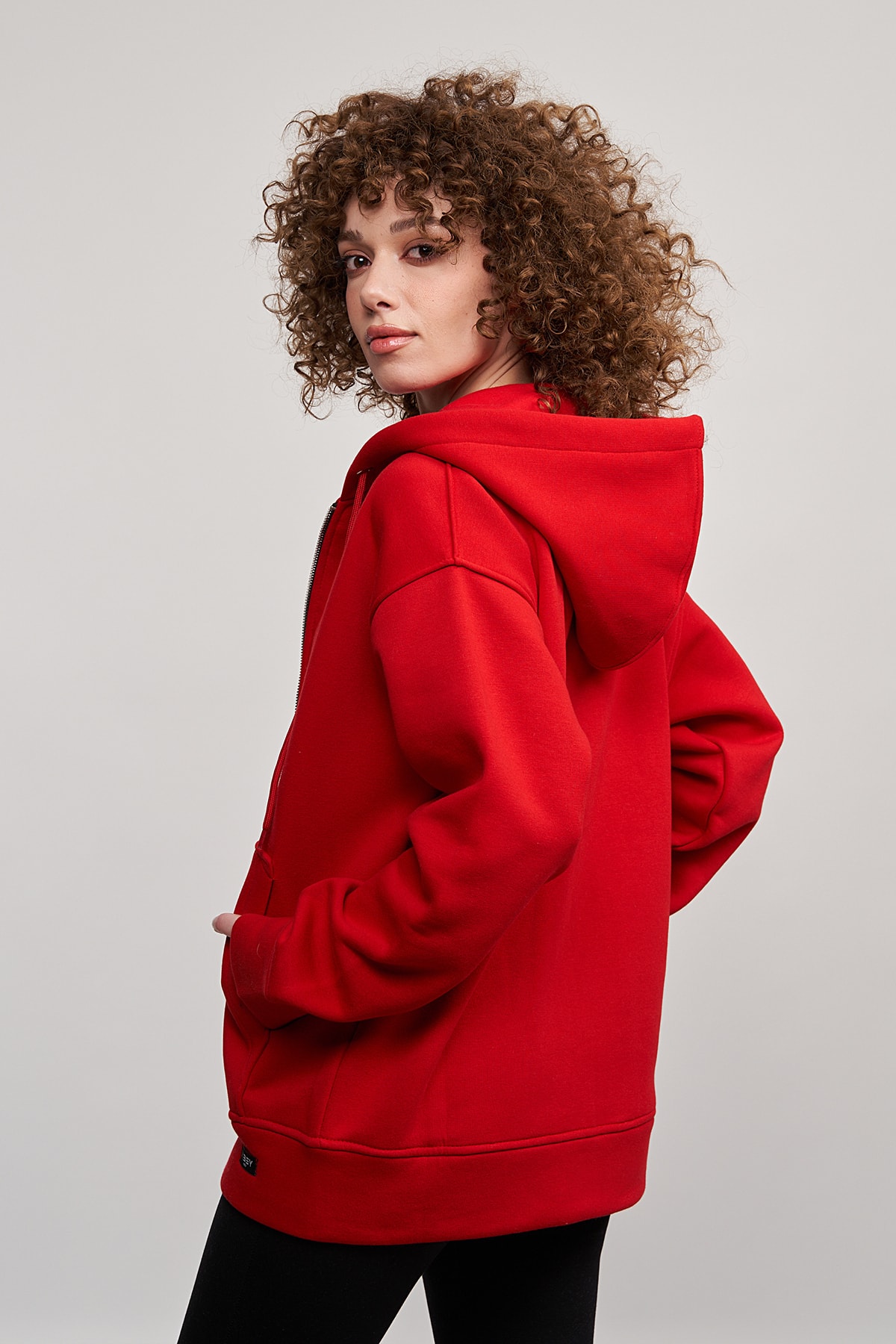 MBEY1989  Mbey Full Fermuarlı Kapüşonlu Sweatshırt - Görsel 2