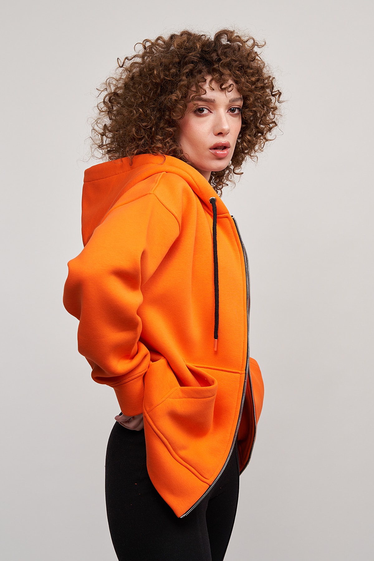 MBEY1989  Mbey Full Fermuarlı Kapüşonlu Sweatshırt - Görsel 4