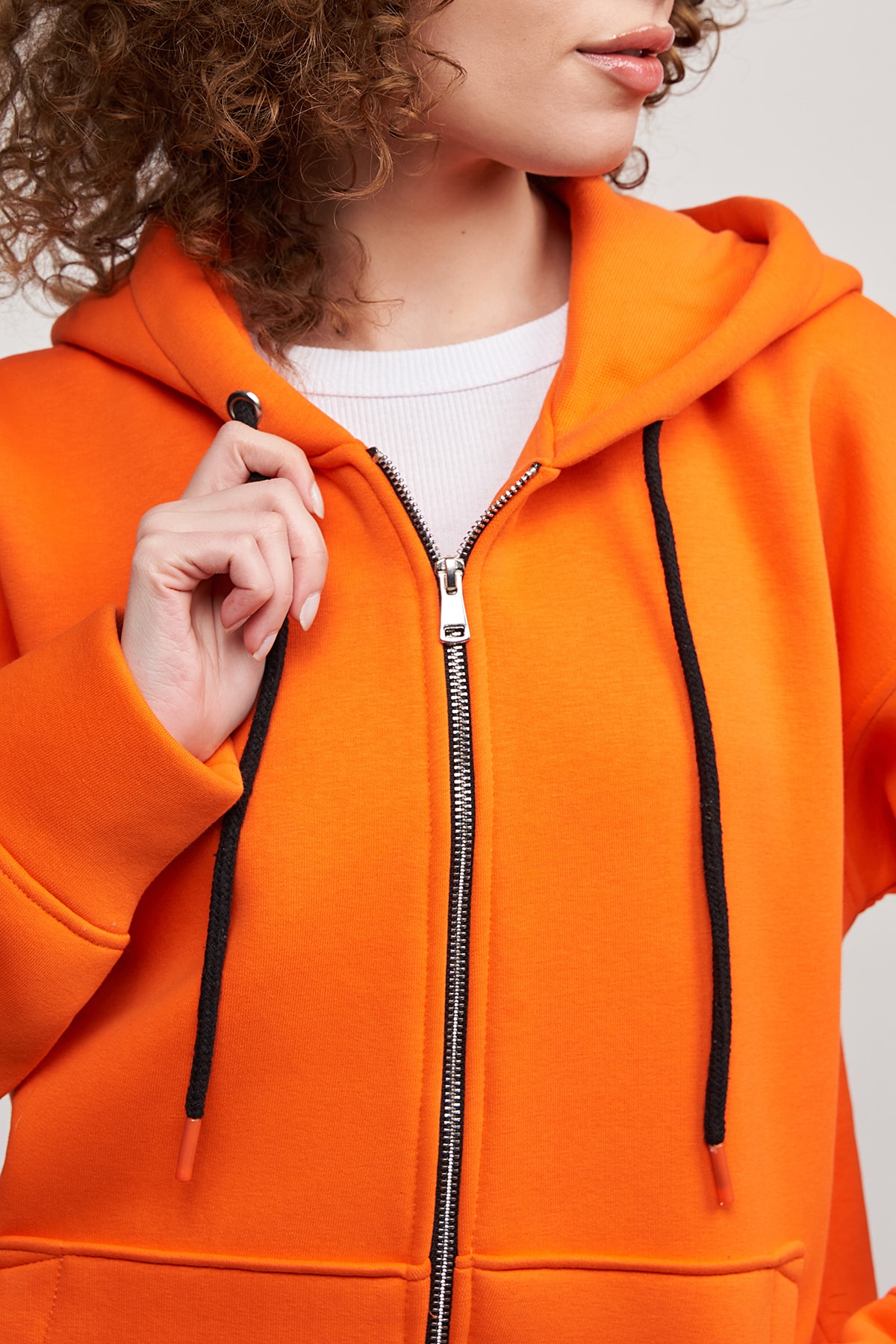 MBEY1989  Mbey Full Fermuarlı Kapüşonlu Sweatshırt - Görsel 5