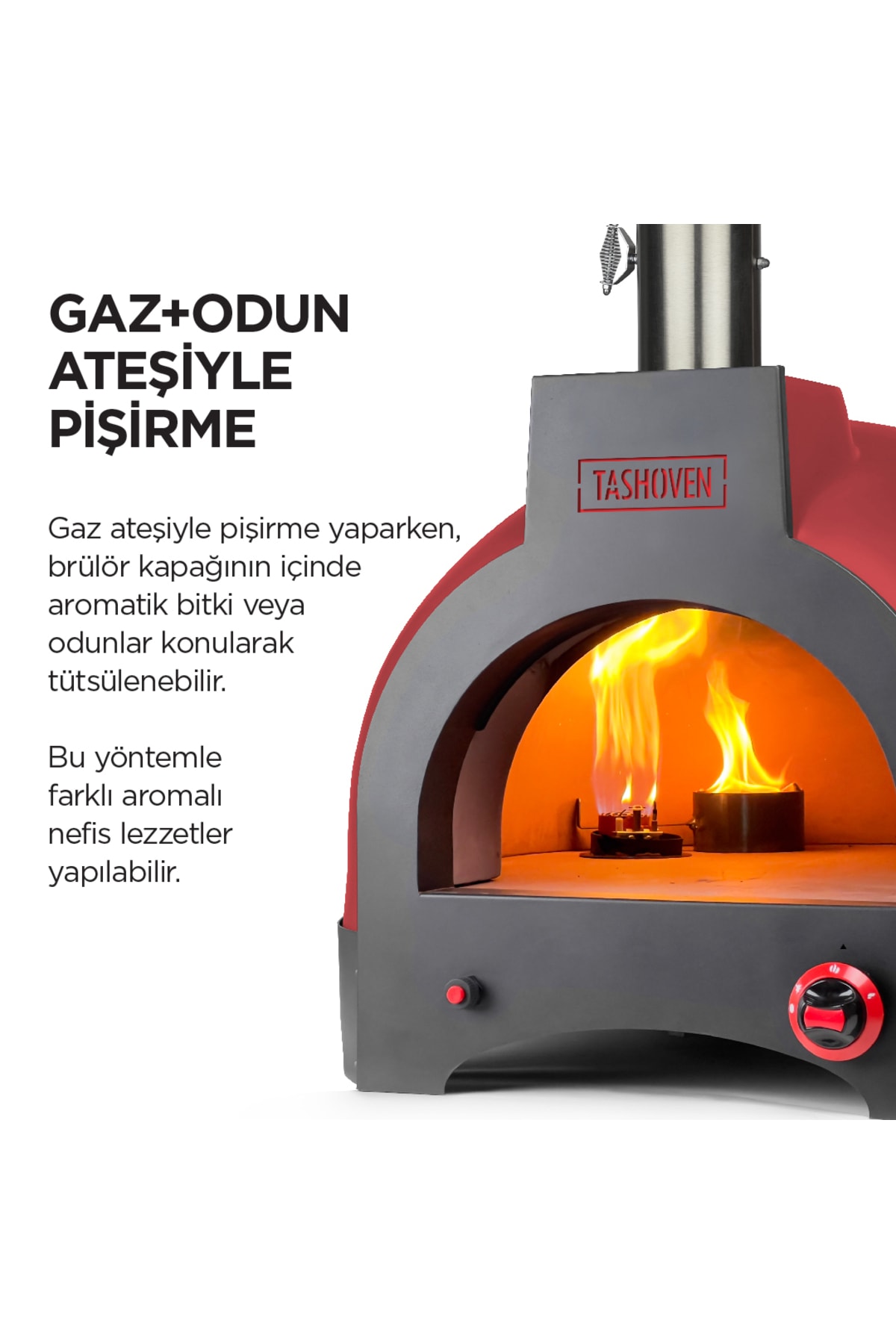 Hybrid 66 Gazlı Ve Odun Ateşli Taş Fırın - Pizza, Pide, Lahmacun, Ekmek, Güveç Taşfırını 4
