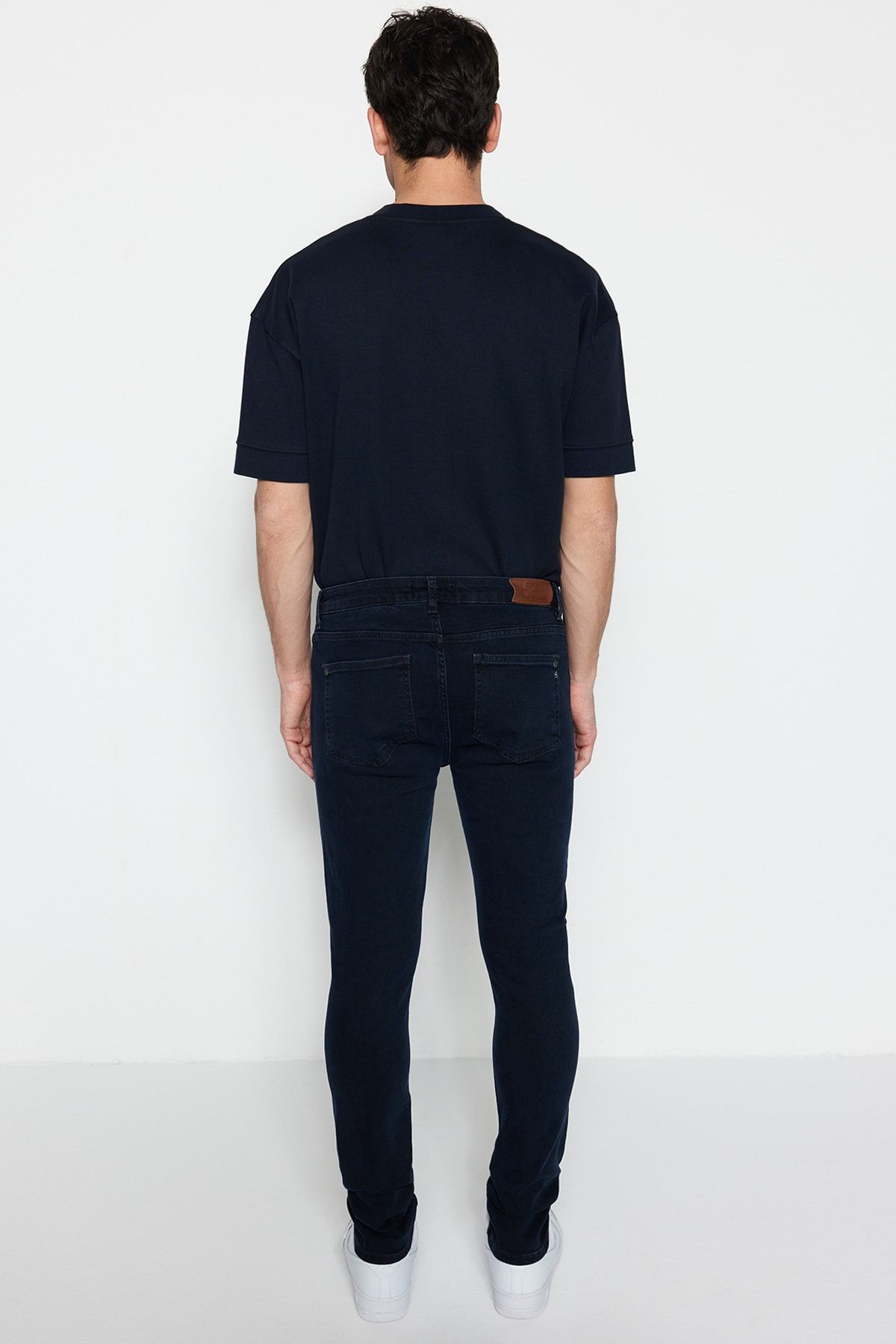 Trendyol Collection-Premium Dark Navy Skinny Fit Jeans – Stretch-Stoff TMNSS23JE00039 8