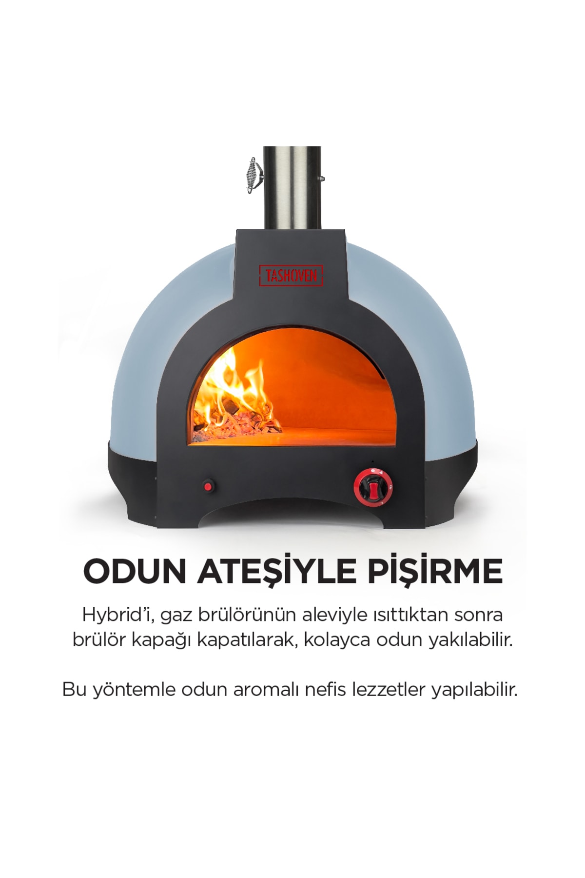 Hybrid 66 Gazlı Ve Odun Ateşli Taş Fırın - Mavi - Pizza, Pide, Lahmacun, Ekmek, Güveç Taşfırını 3