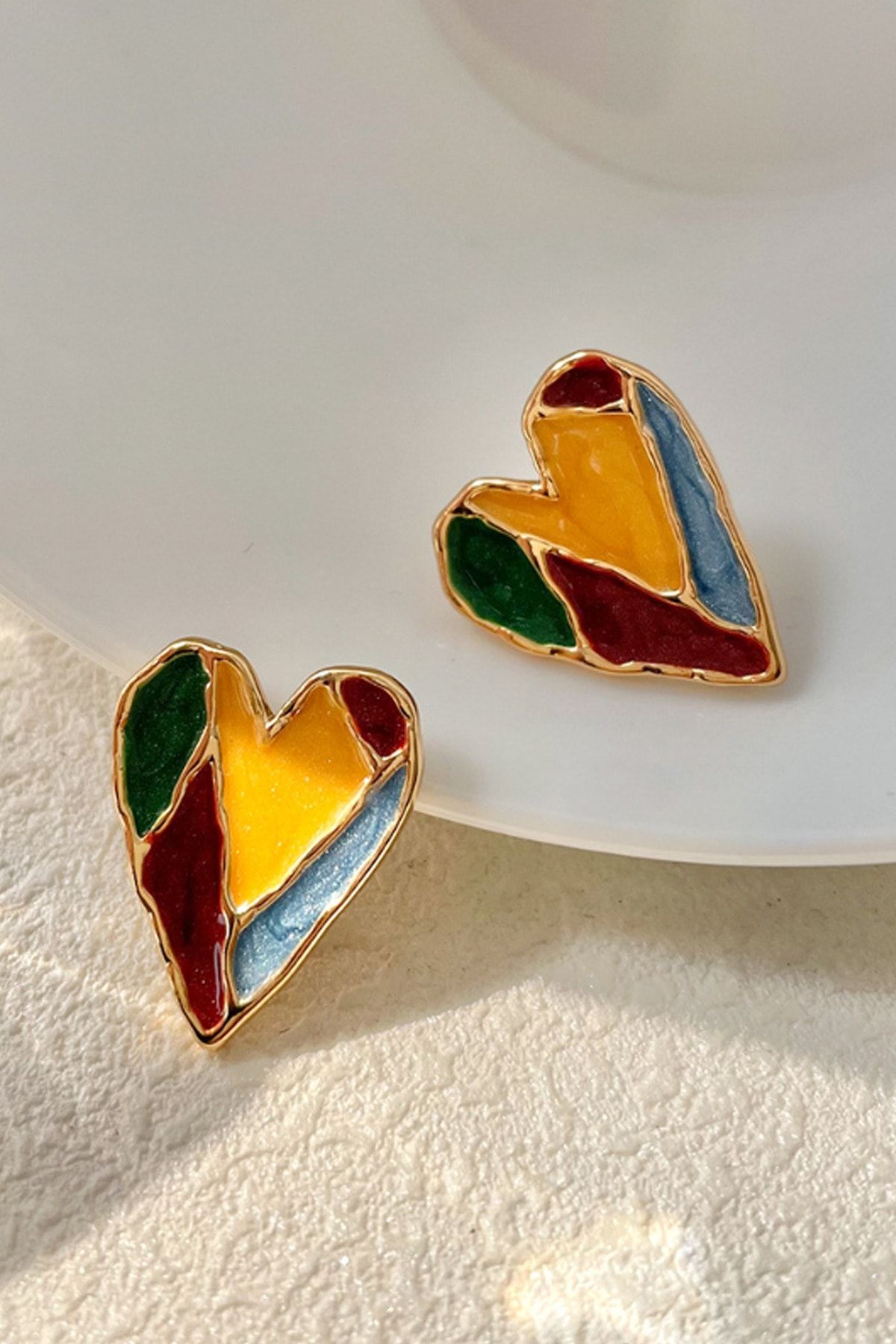 Small heart earrings hotsell
