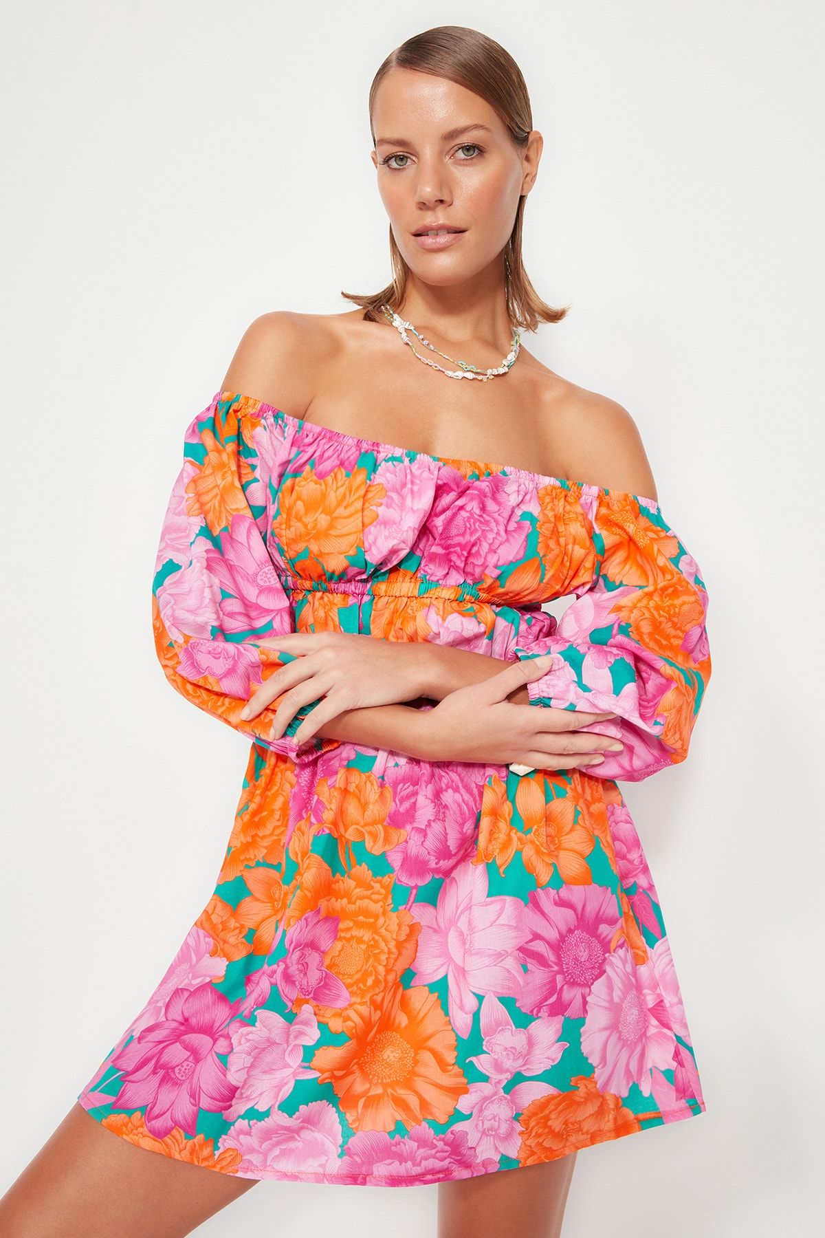 Trendyol Collection Kleid Mehrfarbig Smock-Kleid