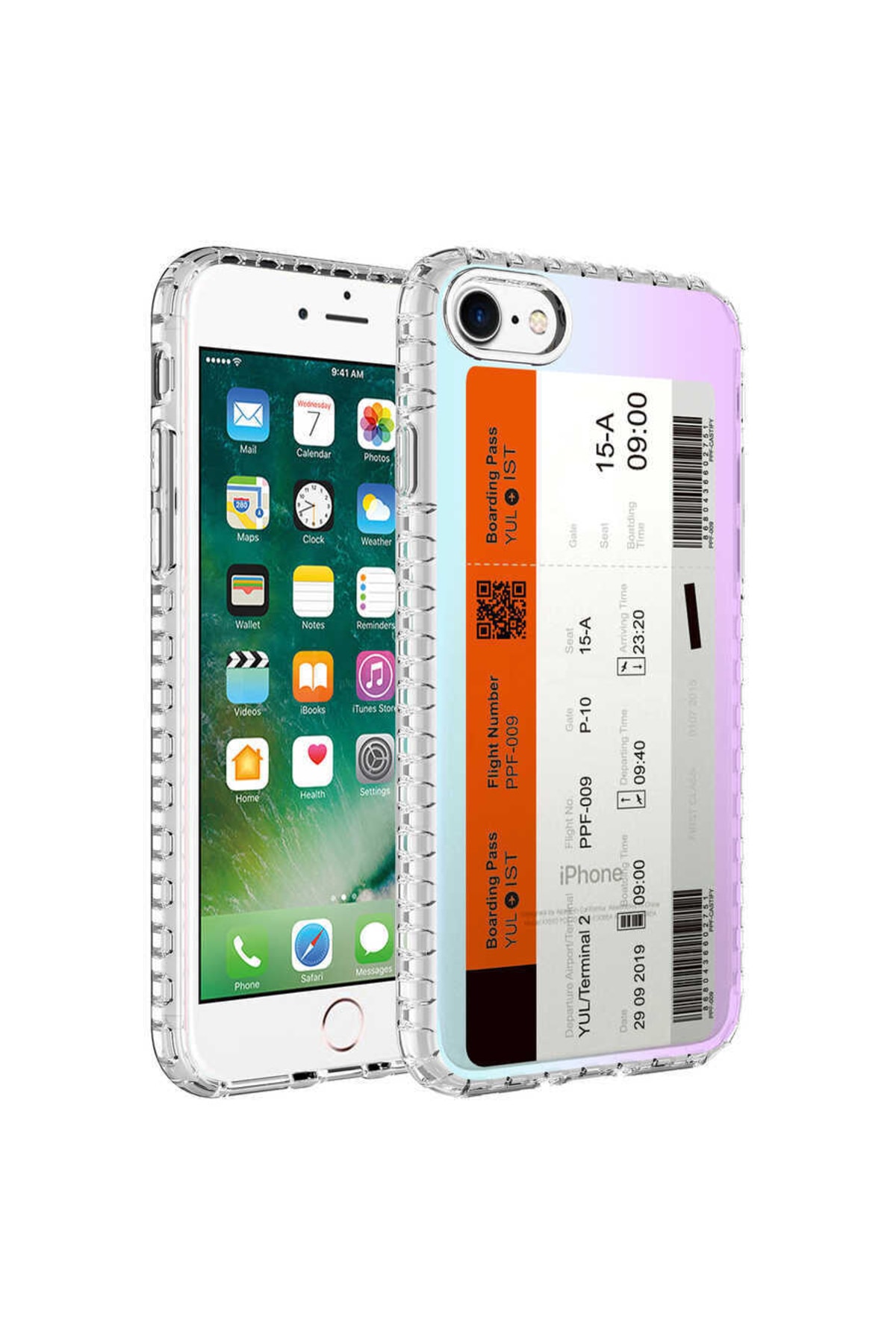 Apple Iphone Se 2022 Case Airbag Edge Colorful Patterned Silicone Elegance Cover
