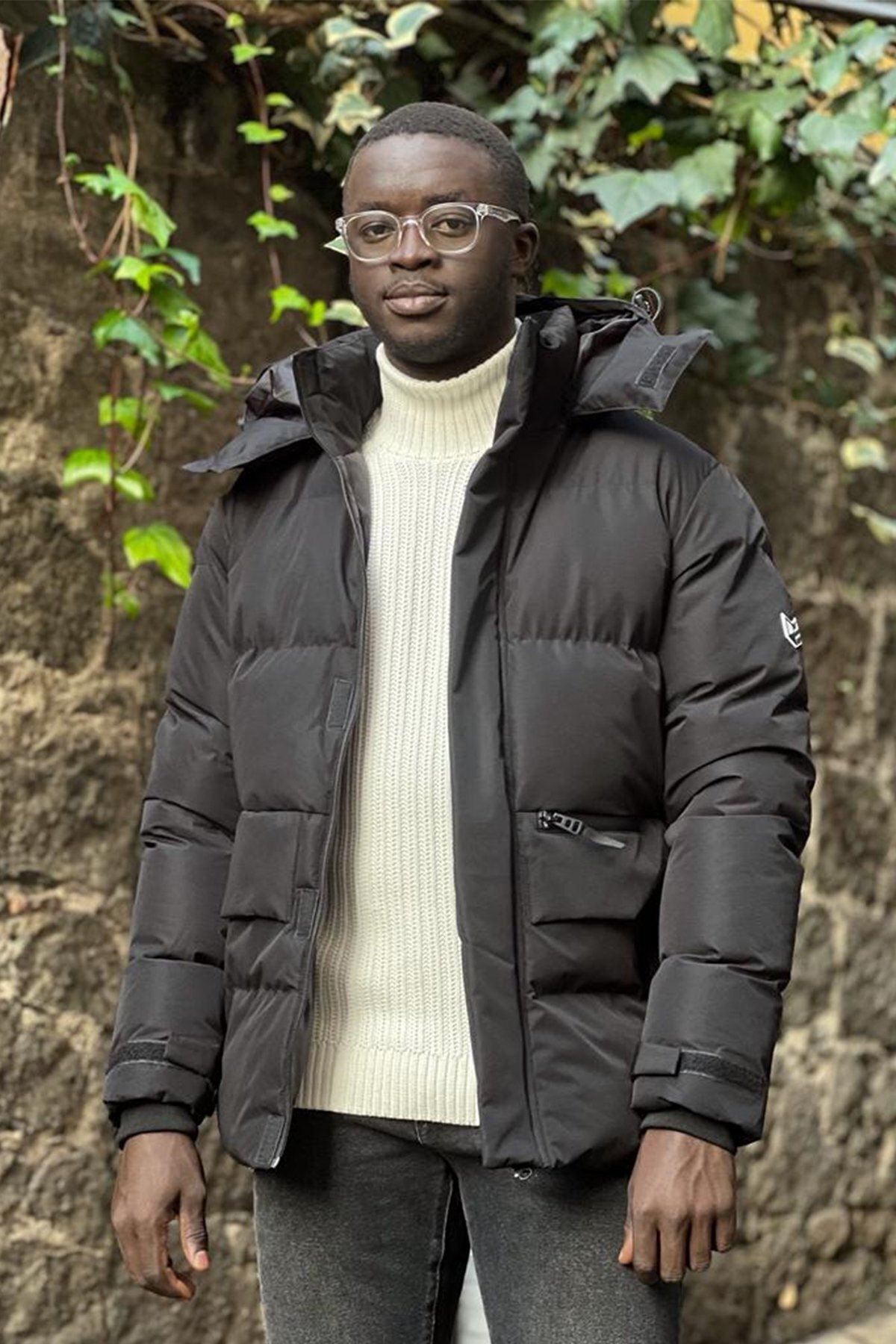PIQUE Winter Jacket Black Trendyol