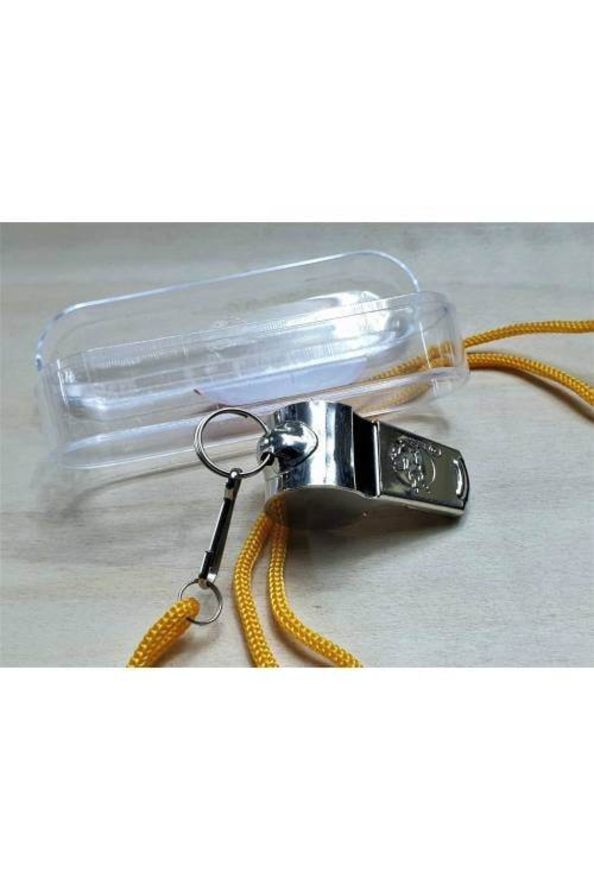 ÖZCAN Metal Ipli Hakem Ve Deprem Düdüğü Paslanmaz Çelik Renkli Ipli Ikaz Düdüğü