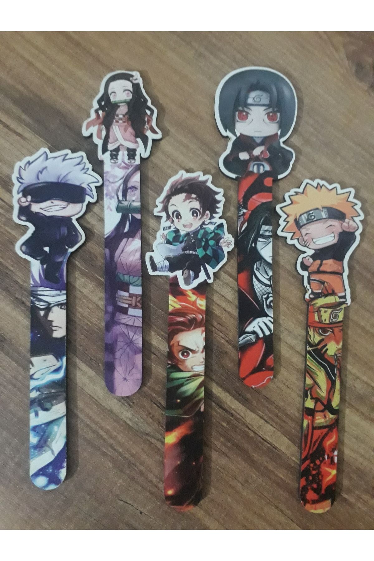 Organica Tasarım-Demon Slayer Wooden Bookmark Set 1