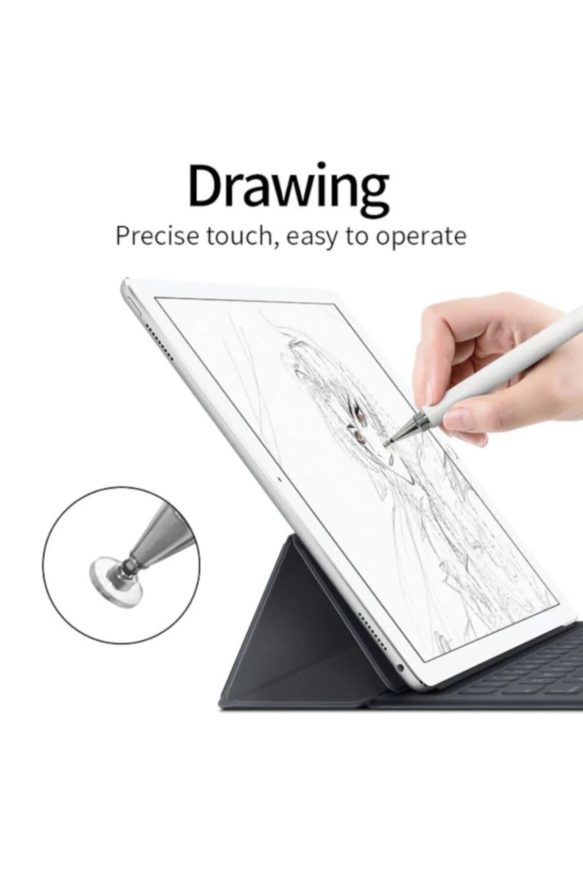 Huawei Matepad T10s 10.1'' Inç Uyumlu Dokunmatik Kalem Passive 2 In 1 Tablet Kalemi Yazım Kalemi 3