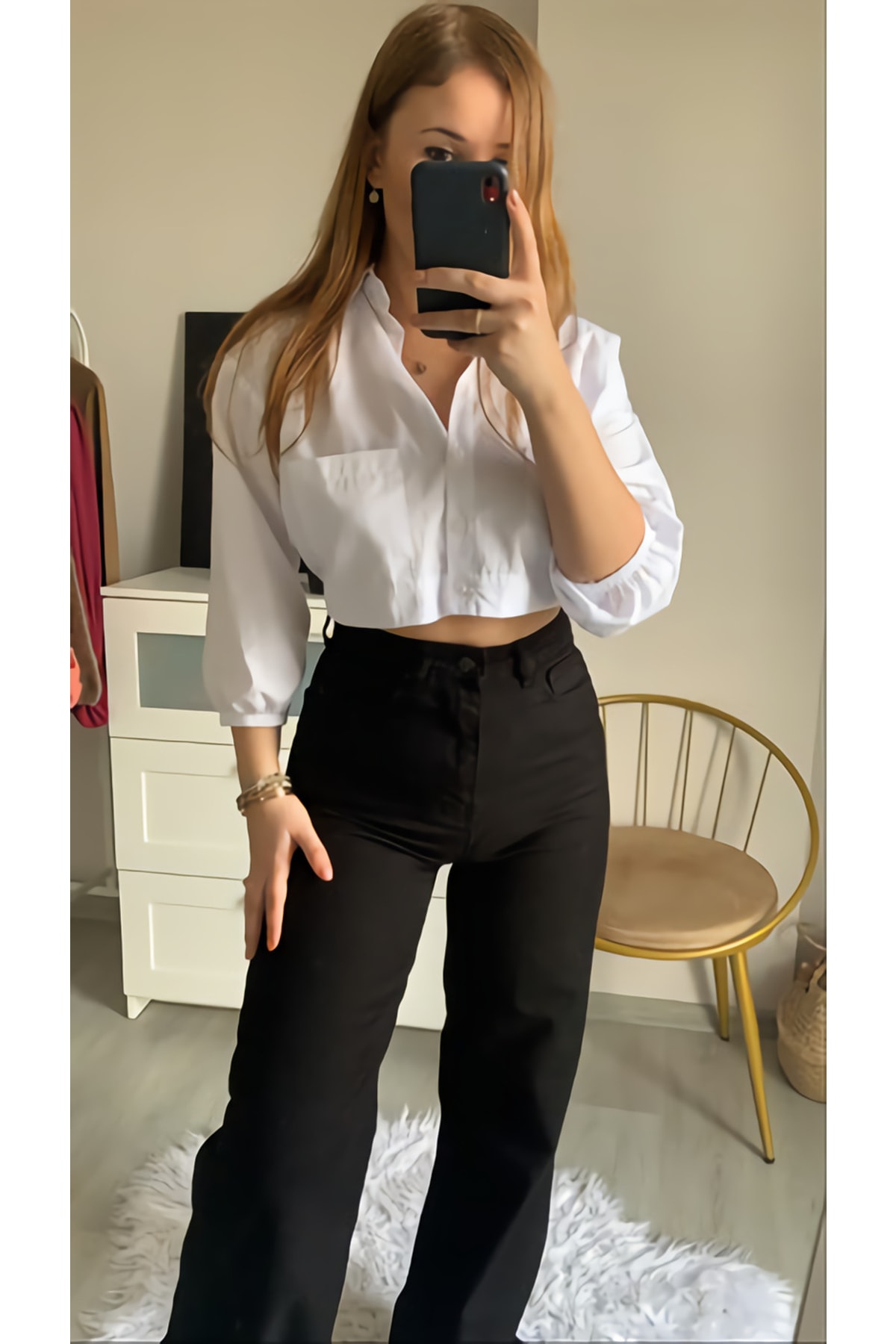 High Waist Black Palazzo Jeans Lycra Stretchy Jeans