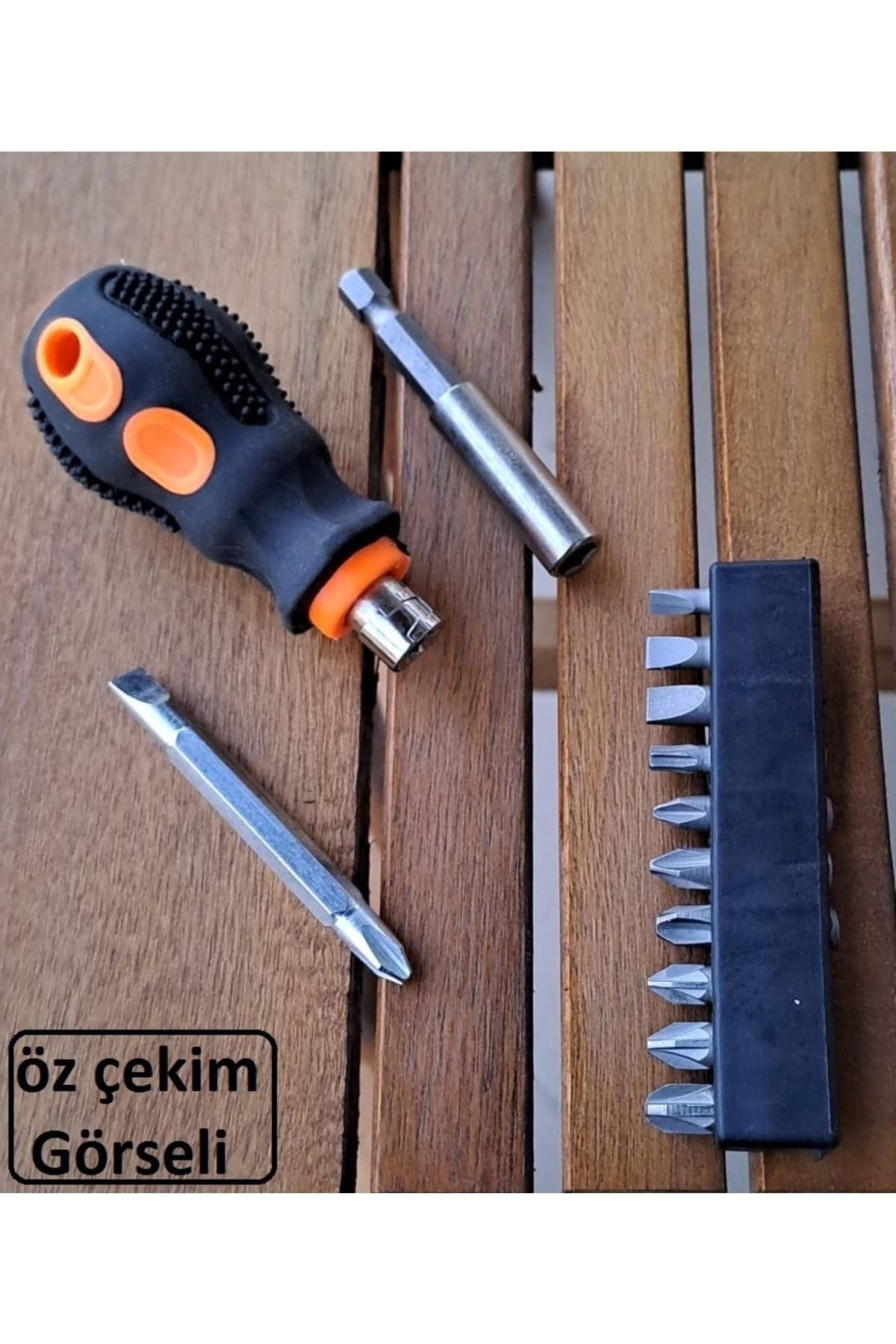 Tornavida Uç Seti Mıknatıslı Uzatma Altıgen Bits Adaptörü 1/4 Hex Vidalama Uç Seti - 7